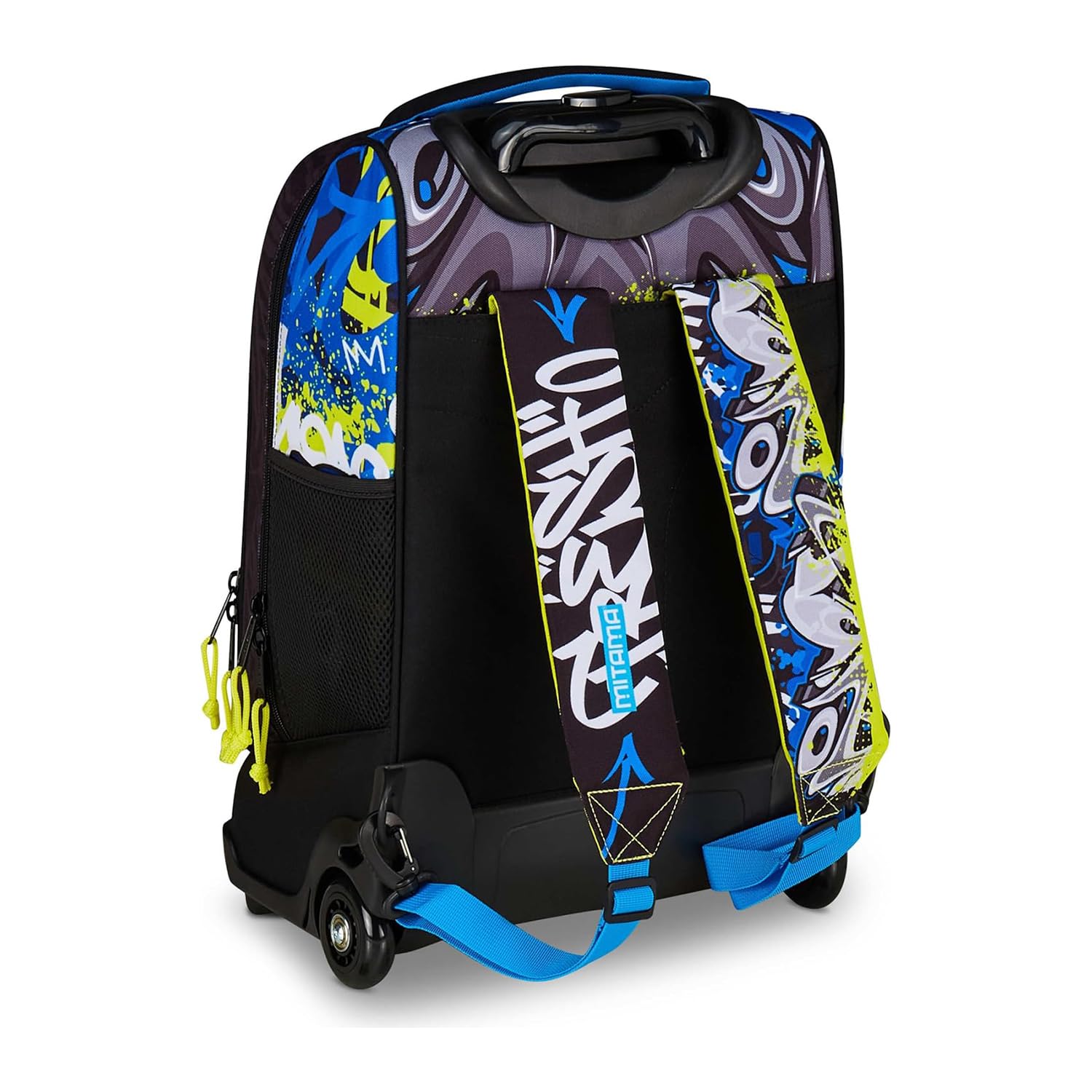 Mitama Trolley DR Scuola SCHOOL SKATE, Nero - Blu, 34 Lt, Tasche multifunzione, Spallacci uso zaino, Per bambini e ragazzi,scuola elementare e media, Tempo libero e viaggi