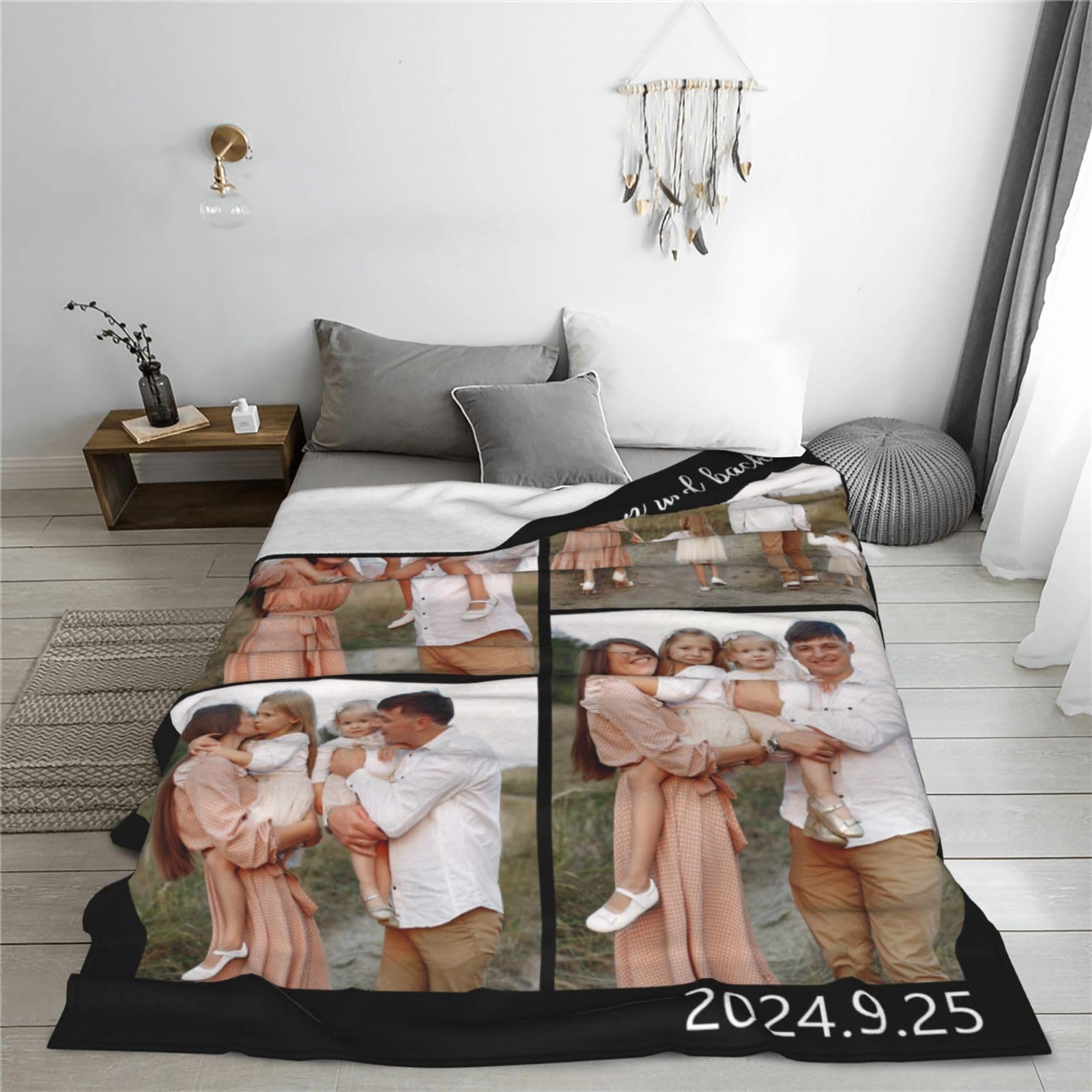 Personalisierte Decke mit Foto- und Textdruck,Decke personalisiert babydecke, kuscheldecke personalisiert für Freundin, Freund,Ehemann, HD-Druck Foto-Decke fotodecke selbst gestalten