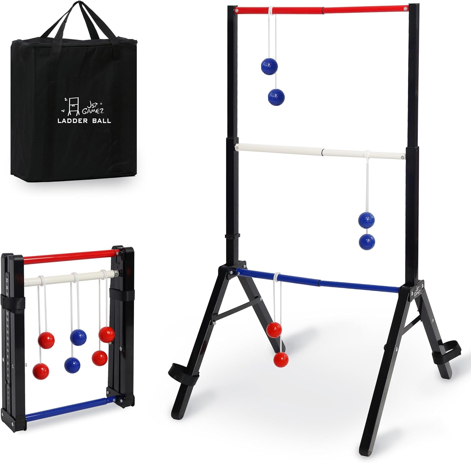 Metal Frame Ladder Ball Game Set with Carry Case