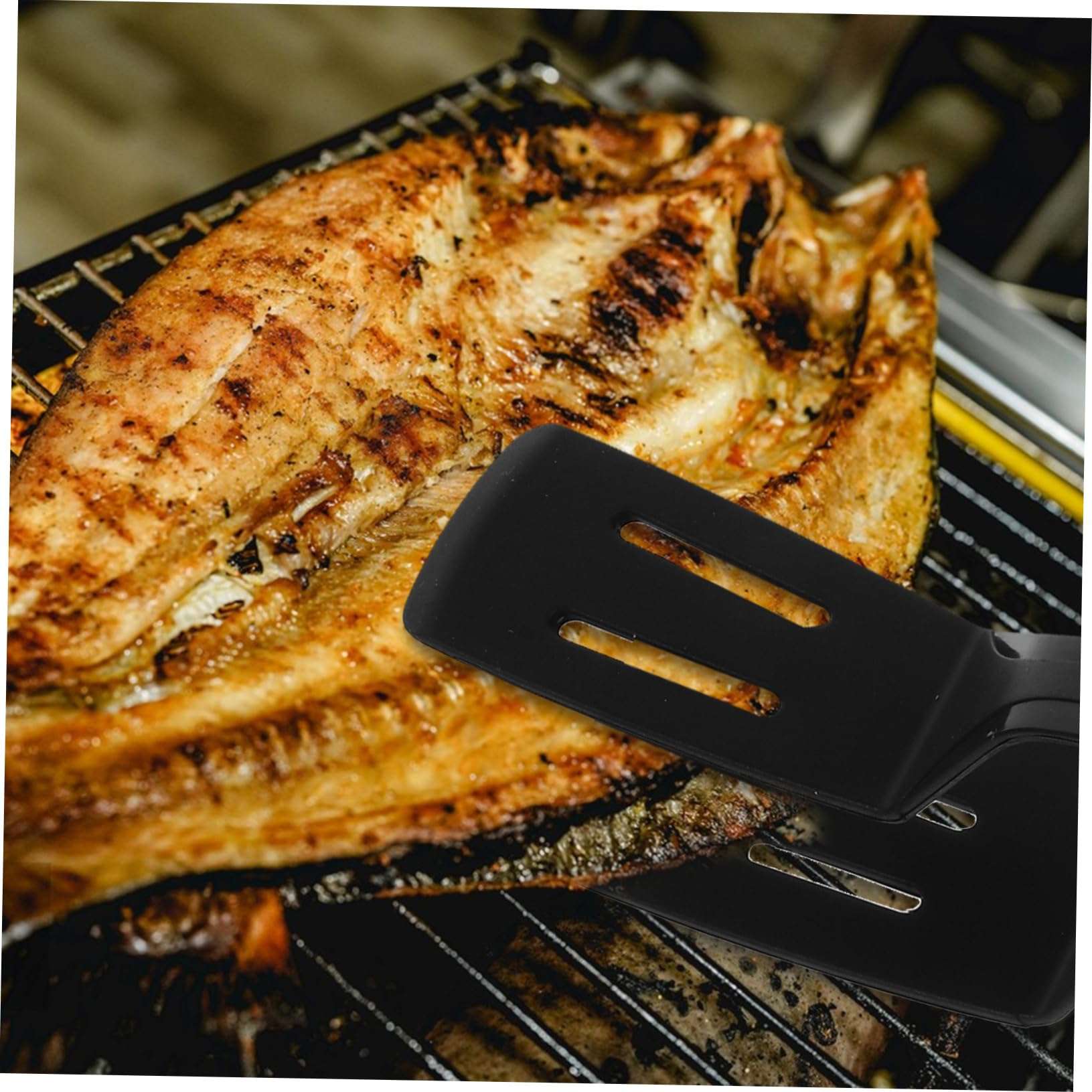 Alipis 5stücke Silikon-spatelzange Für Steak Und Fisch Hochtemperaturbeständige Küchenzange Mit Edelstahlgriff Zum Wenden Von Lebensmitteln Kochutensil Elegantem