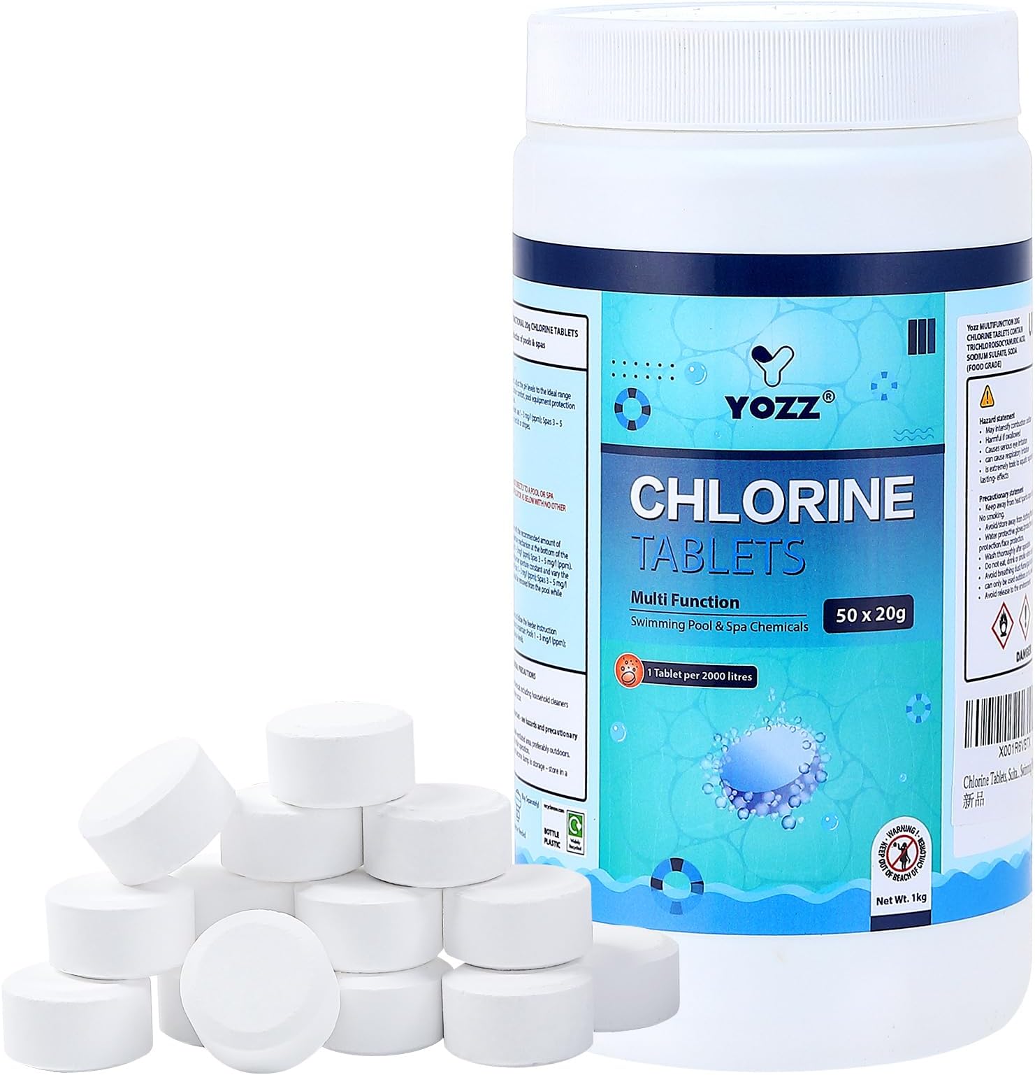 Clearwater Mini Multifunction Chlorine Tablets, 50 x 20g Amazon.co.uk