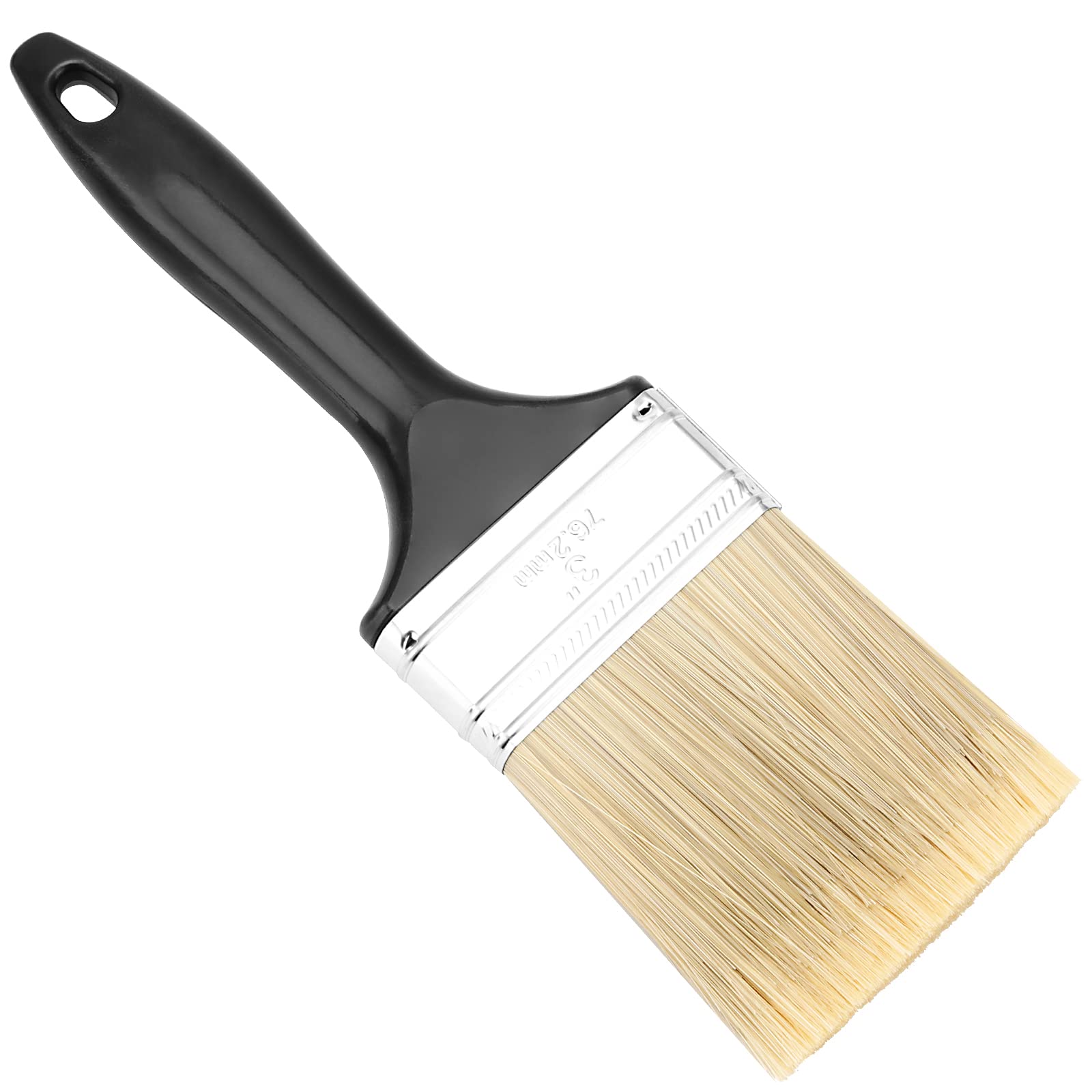 SOUJAP 14 pinceles de pintura de 3 pulgadas, cepillos de pintura de mango de plástico a granel, pinceles de pintura multiusos para pintura acrílica, recorte de paredes, barnizado de muebles