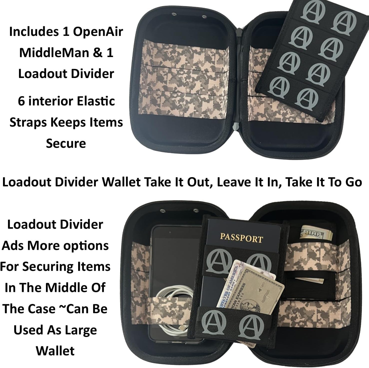 Keyfit Tools OpenAir MiddleMan Every Day Carry Case Bag for Men ~Free Up Your Pockets Organize Your Life Men's Travel Handbag