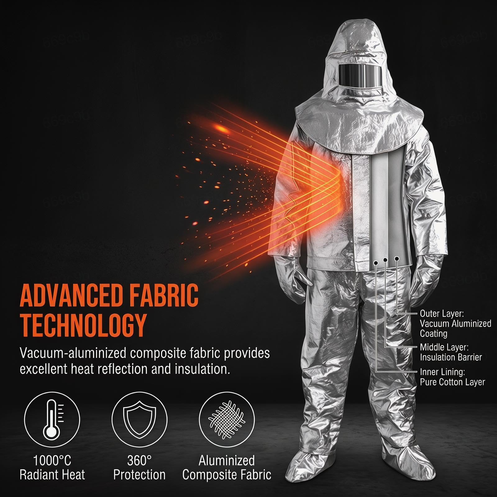 Traje Protección contra Incendios, Uniforme Bombero Ropa Soldadura Mina Carbón, Pozo Petróleo, Mina, Planta Química