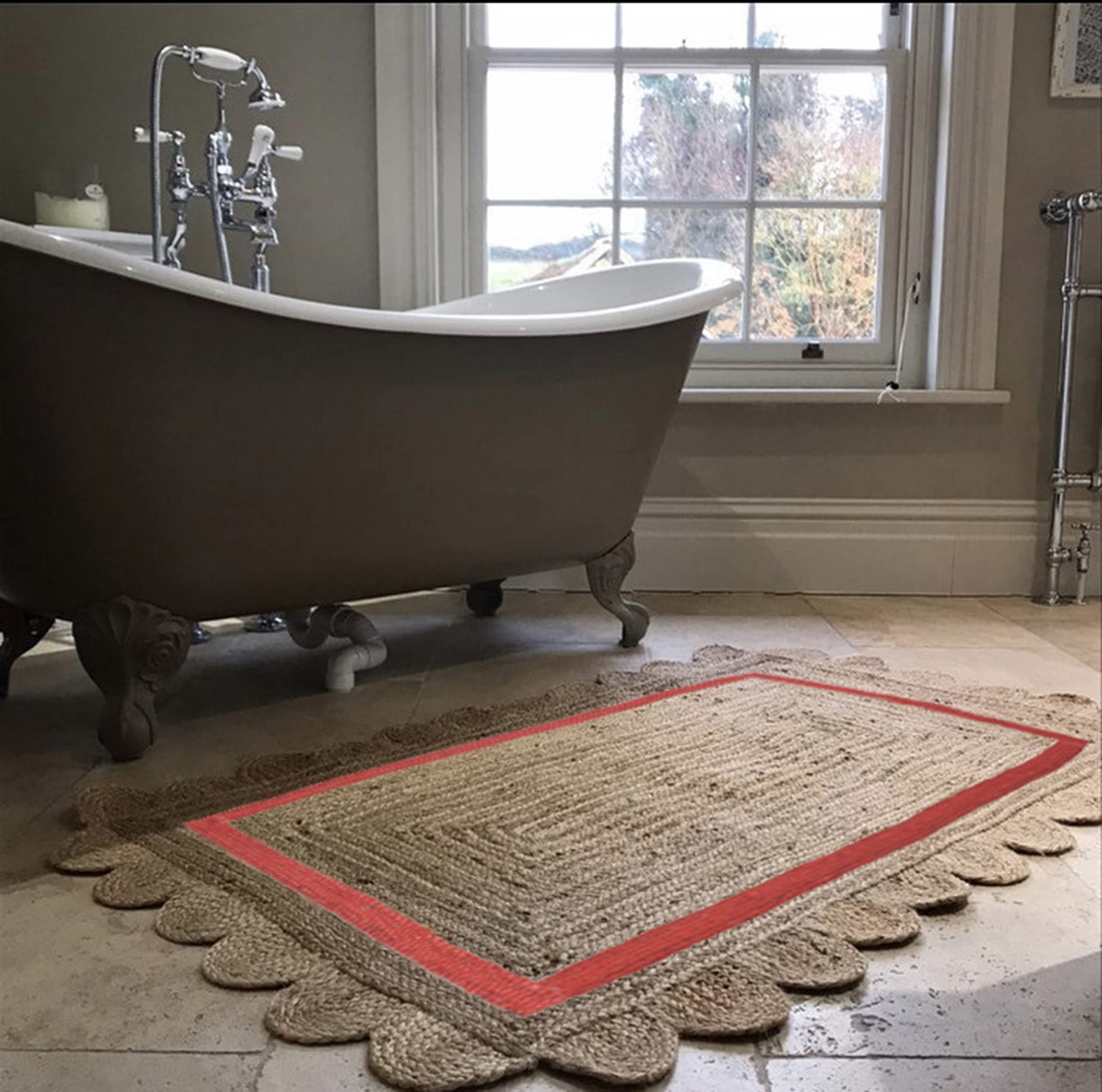 Tapis bohème en jute 150x210 cm pour transformer l'ambiance de votre bureau ou terrasse