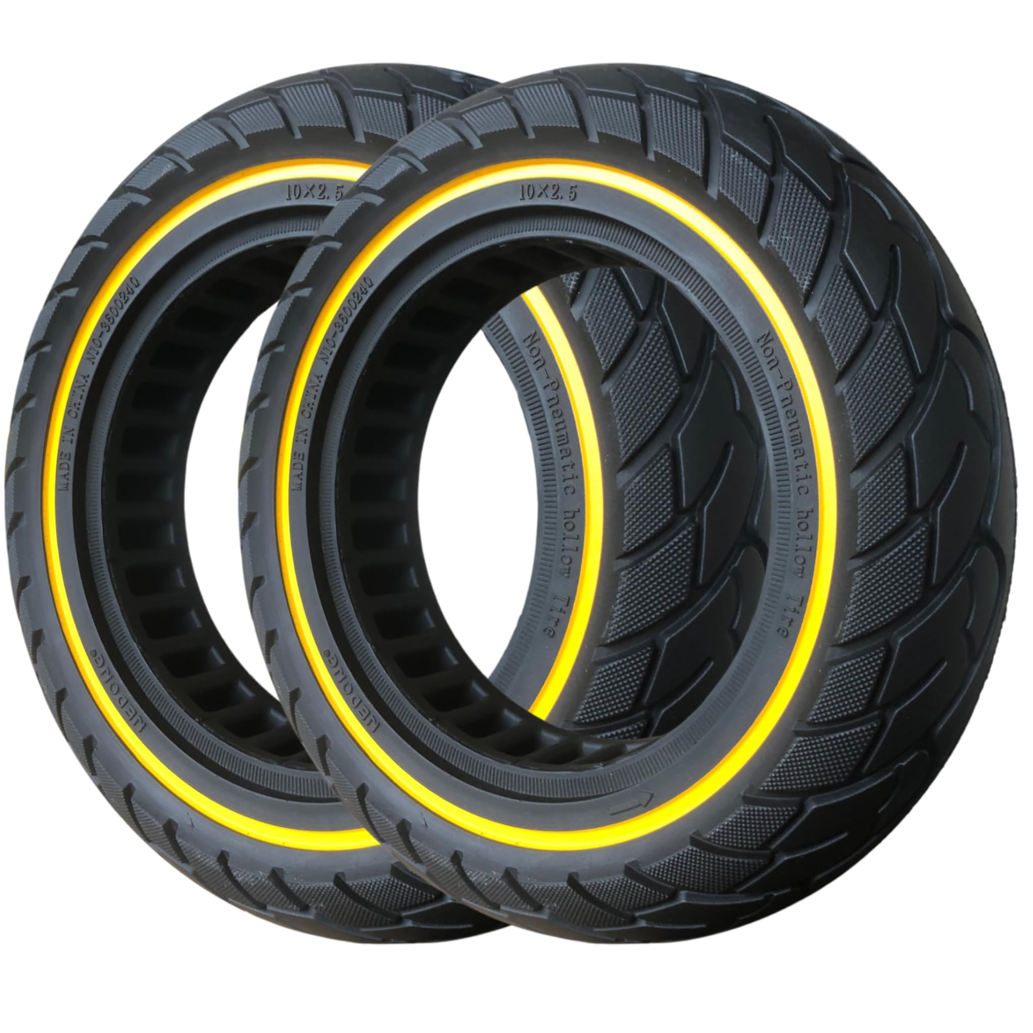 G.V.SHOP® Rueda Maciza 10x2.5 (36mm) para Patinete Eléctrico – Neumático Sólido Antipinchazos Compatible con Xiaomi, Ducati, Lexgo, Vivobike S2 60/70-6.5 (Azul 2pcs+Palanca) — view 10