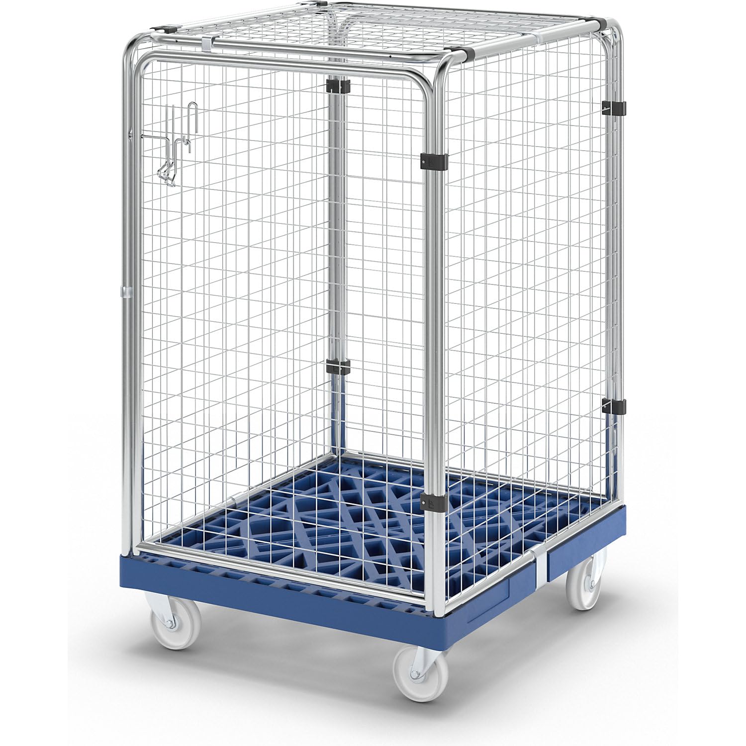 kaiserkraft | Rollbehälter PROTECT | Höhe 1200 mm | enzianblau