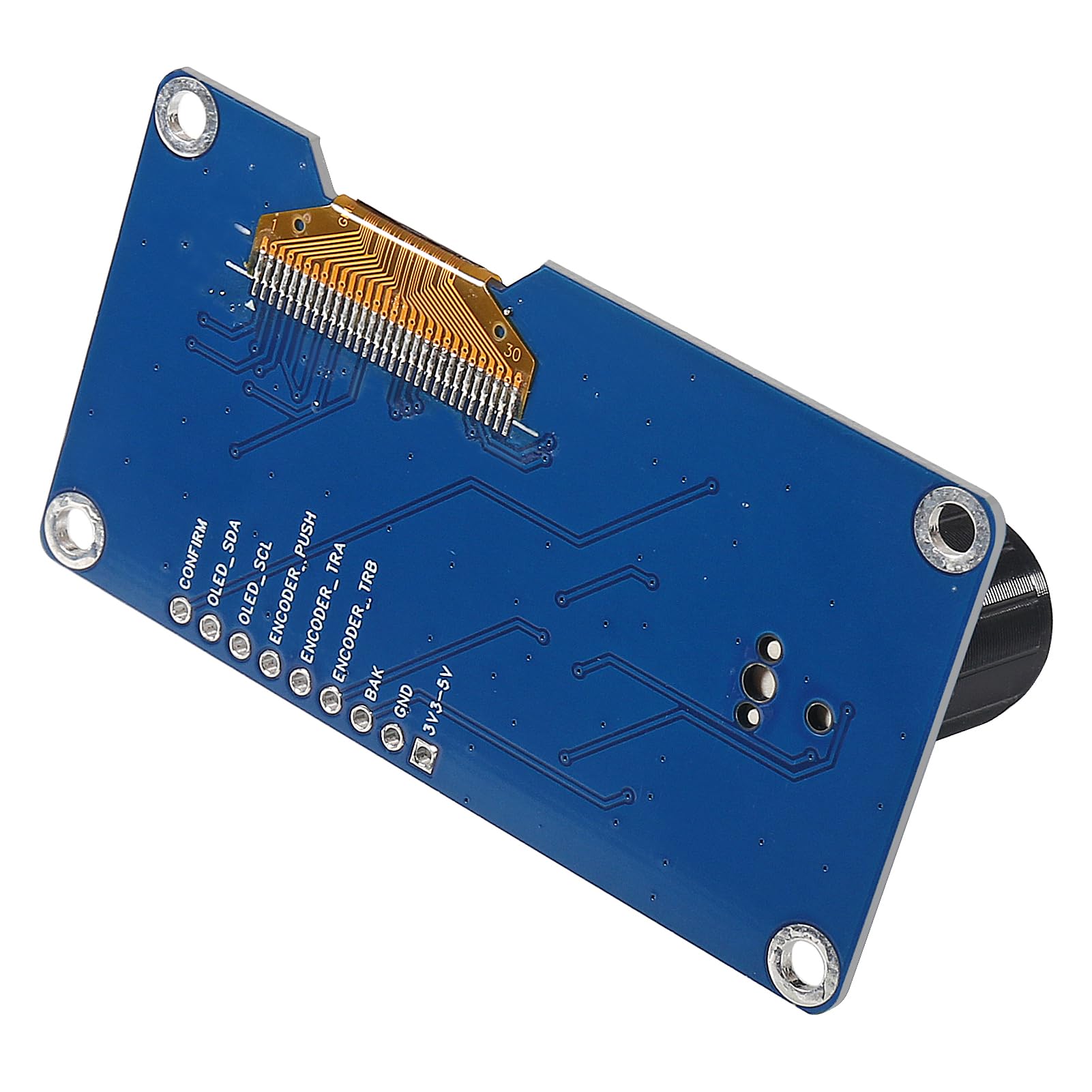 Goufride 0.96 Inch OLED-module – Met EC11 Rotary Encoder En IIC-interface – Klein, Snel En Stabiel – Voor Externe Microcontroller – Blauw Display