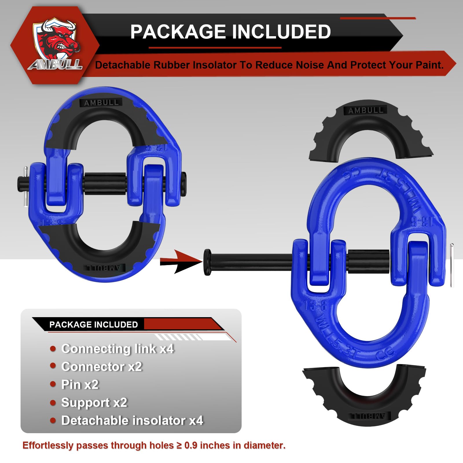 Safety Chain Connector Heavy Duty Hammerlok Coupling Links - 2