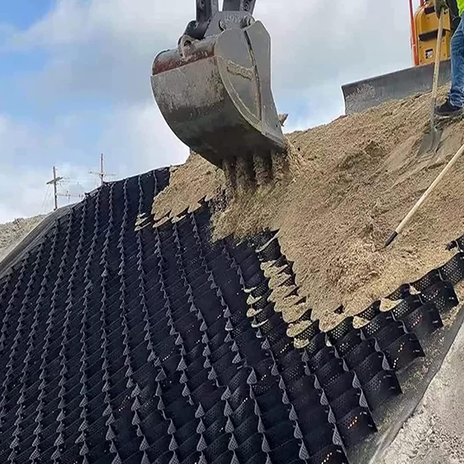 Grille de gravier drainage parfait contre l'érosion des pentes 10x6m