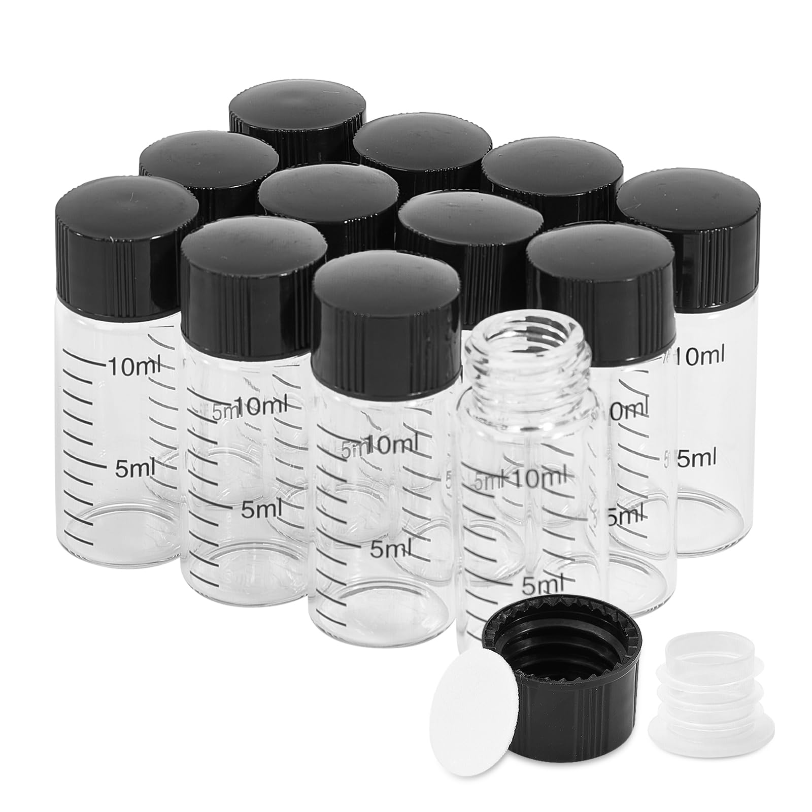 Fioles graduées vides en verre de 10 ml pour éviter les fuites d'échantillons