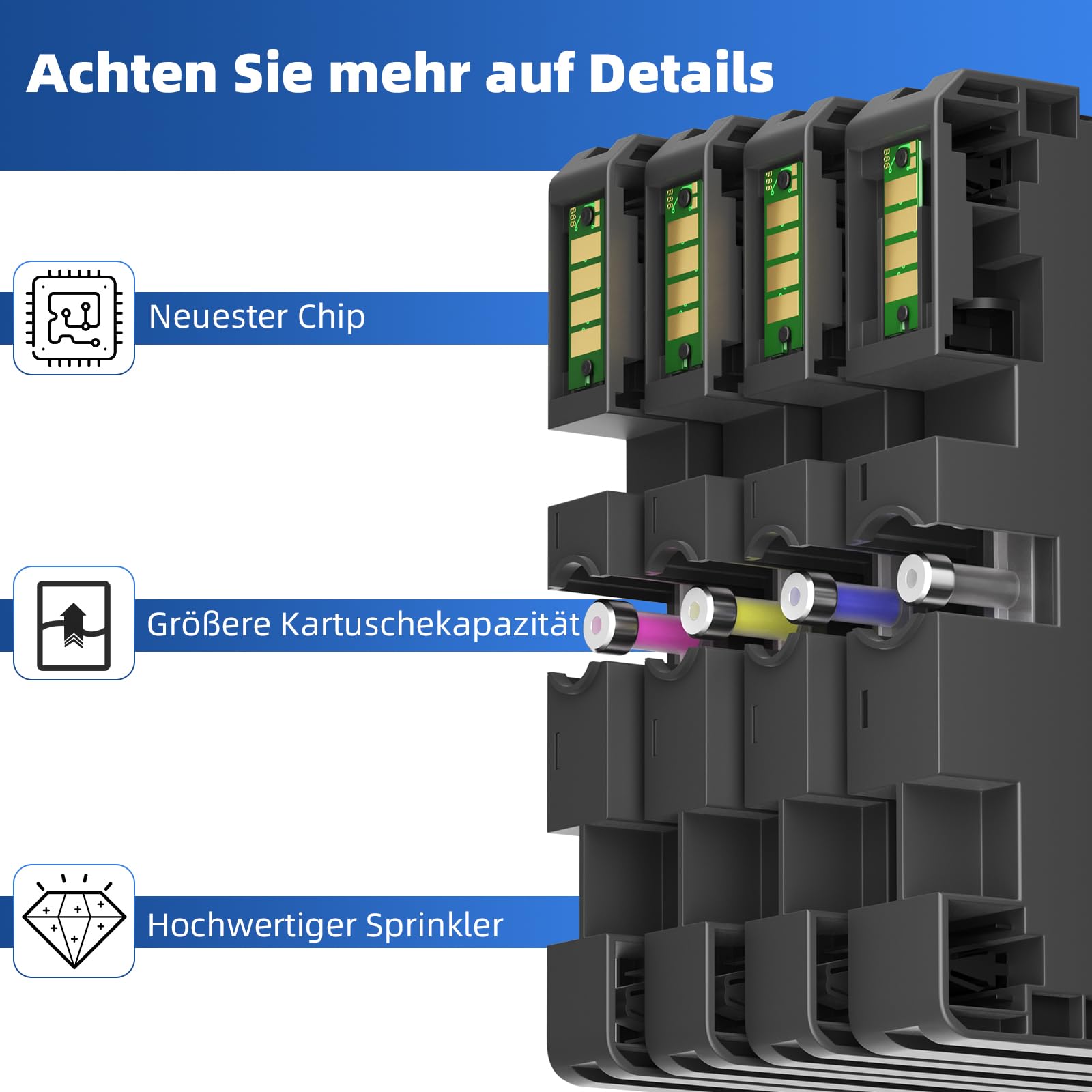 SG500 SG1000 Tinte Kompatibel für Sawgrass SG500 SG1000 Sublimationsdrucker(4er-Pack, 1 Schwarz, 1 Cyan, 1 Magenta, 1 Gelb),Neuester aktualisierter Chip, Keine AB-Seriennummer