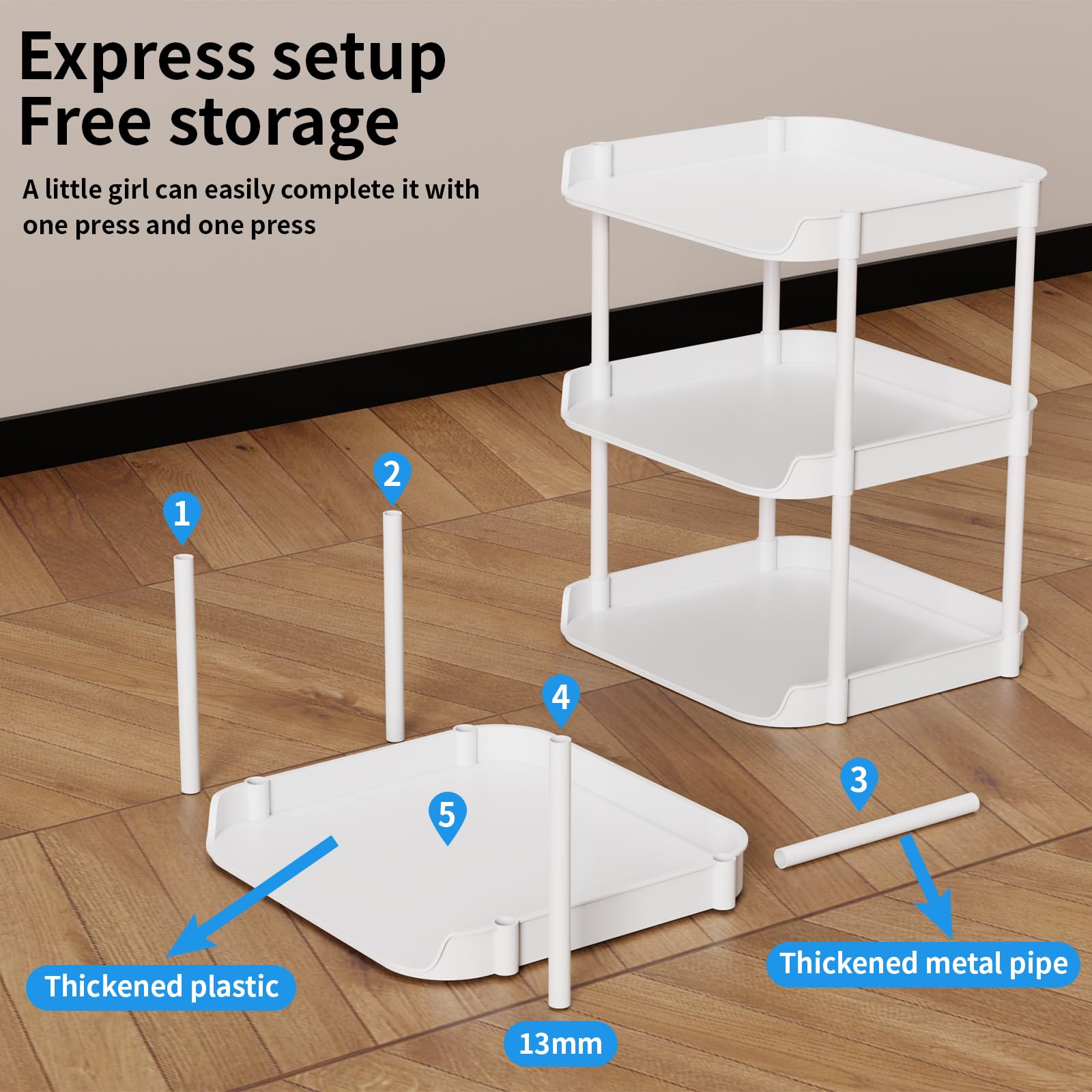 Altdnmaf 6 tier Narrow Shoe Storage Rack, Compact Single Shoerack Stand for Slim Space Stackable Tall Thin Show Tower - Image 4