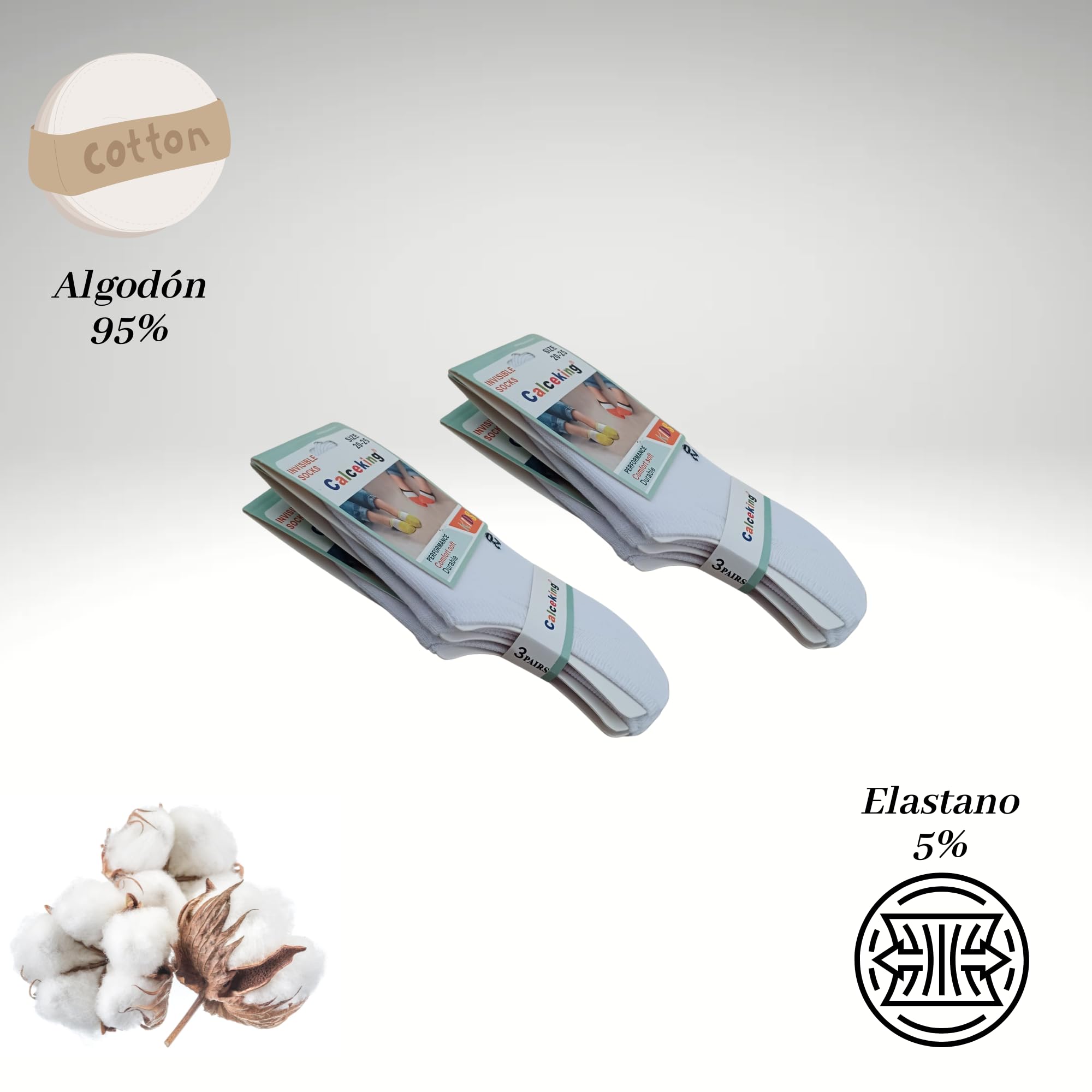 Calcetines invisibles niño/niña, de puro algodón calcetines cortos, medias transpirables suaves, antideslizantes-silicona para cualquier ocasión socks-pinkis-cortos-sport