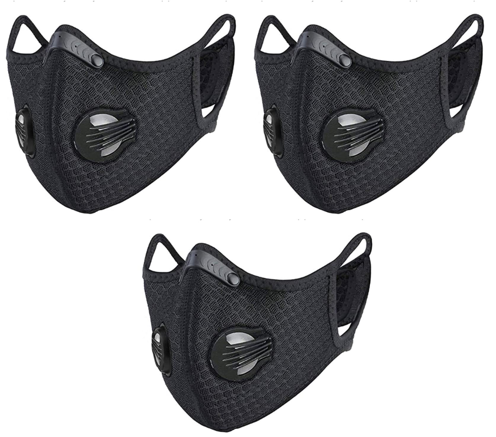 4sold Protective Visor with Filter Made in EU, Anti-Spray, Anti-Pollution, for Outdoor Sports, Cycling and Running