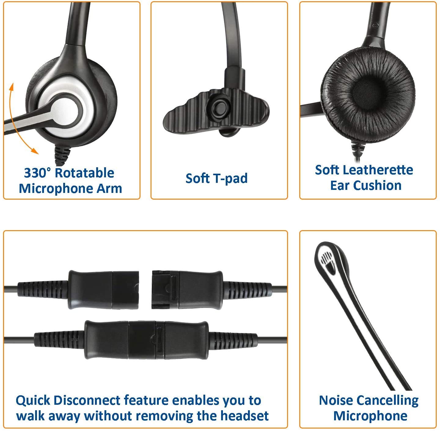 Wantek - Auriculares inalámbricos para Gigaset C430, C610, S850, Cisco DECT Telefone HomeOffice (2,5 mm) Mono QD Y600QJ25.