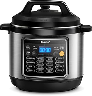 COMFEE’ 16 in 1 Electric Pressure Cooker Instant Multi Cooker Olla de Presion Non-Stick Pot Yogurt Maker Rice Cooker Slow Cooker Sauté Steamer 8 Quarts for Family Feast