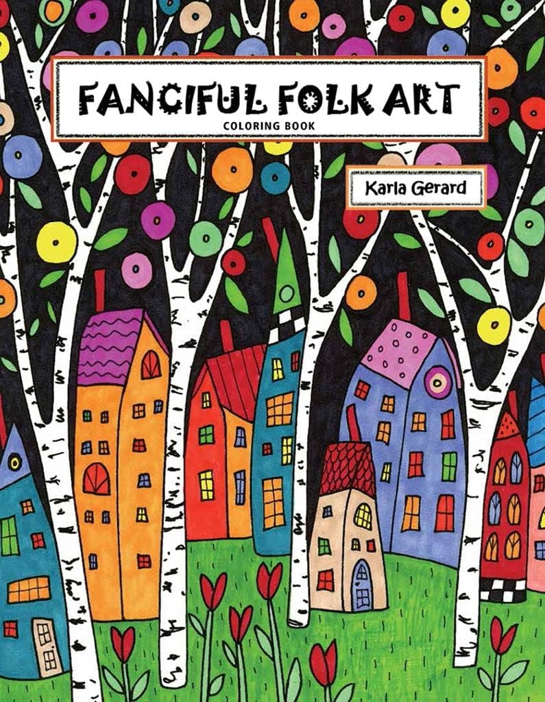 Fanciful Folk Art Coloring Book Paperback – January 26, 2016