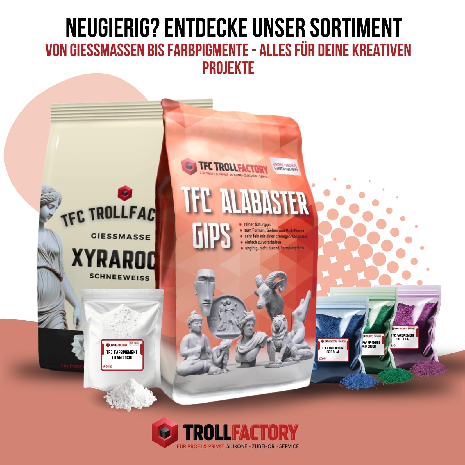 TFC Alabaster Gips, naturalnie biały, 4x5 kg I Masa do odlewania do form silikonowych, do malowania i modelowania, odcisk dłoni, brzuch ciążowy I bardzo drobny