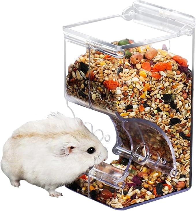 Deosdum Automatischer Futterspender Für Hamster & Kleintiere - Transparent Mit Großer Kapazität