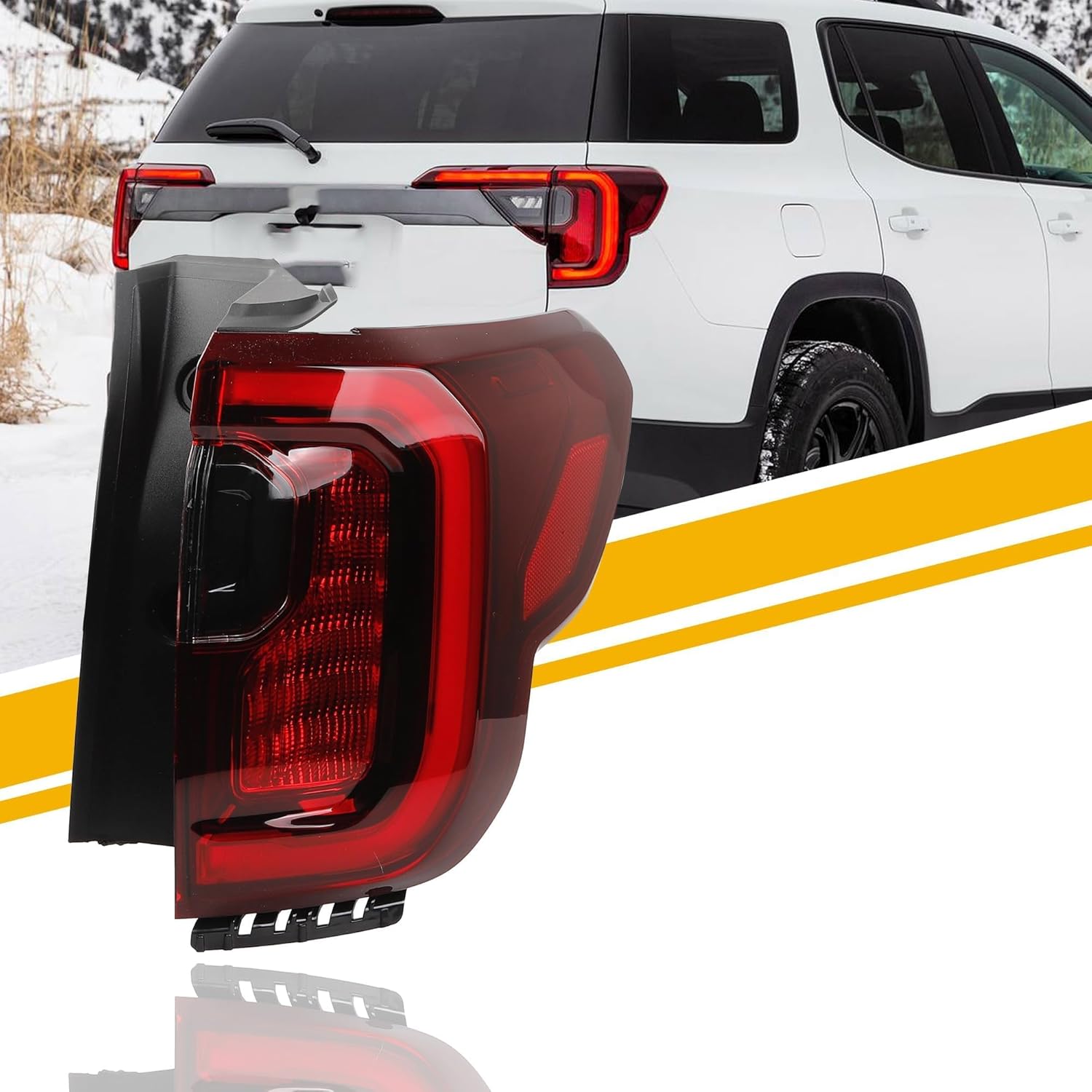 Dasbecan Tail Light Assembly Rear Lamp LED Type Compatible with 2020 2021 2022 2023 GMC Acadia AT4 Right Passenger Side 85150722 84863047