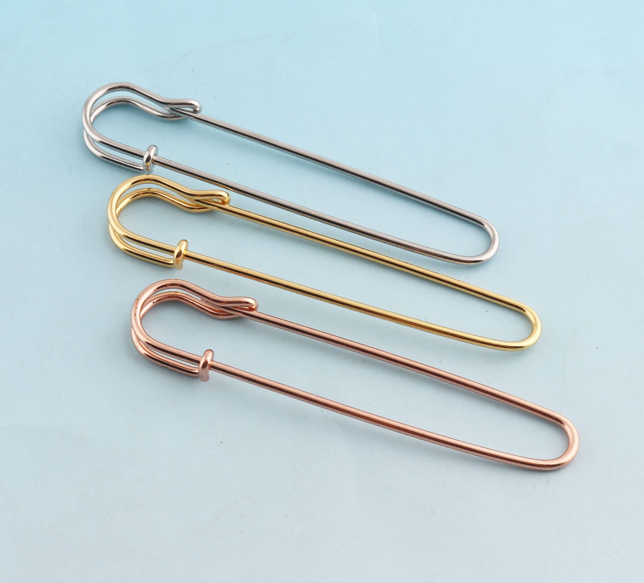 épingles de sûreté dorées, Lot de 10 épingles de sûreté géantes de 85 mm, Grandes épingles de sûreté en Or Rose, Accessoires artisanaux, Broches en métal, Outils de Couture DIY