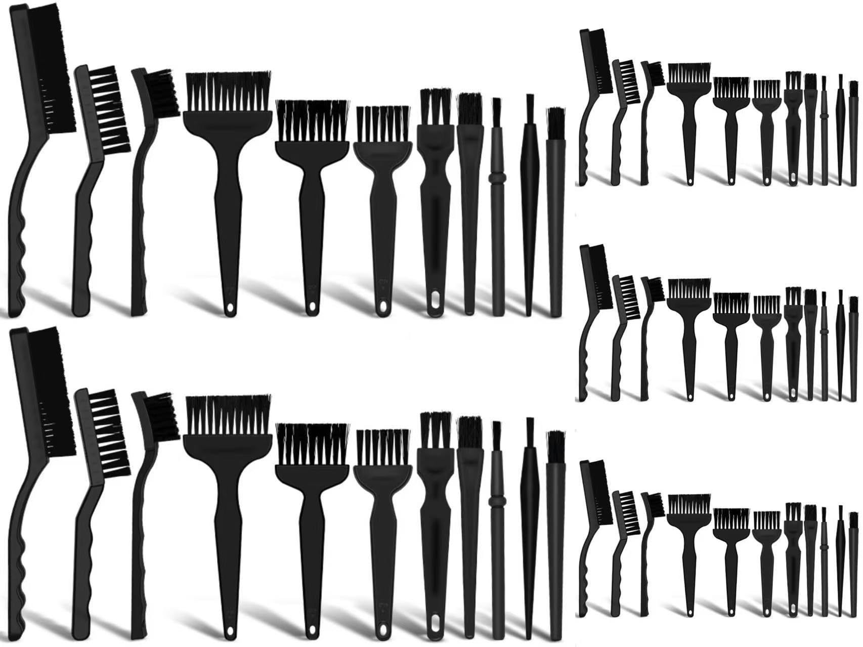 ESD-sichere antistatische Reinigungsbürste, 11-in-1-Set für Elektronik, Leiterplatten, Handy-Reparatur, weiche Borsten, verschiedene Größen (5 Set)