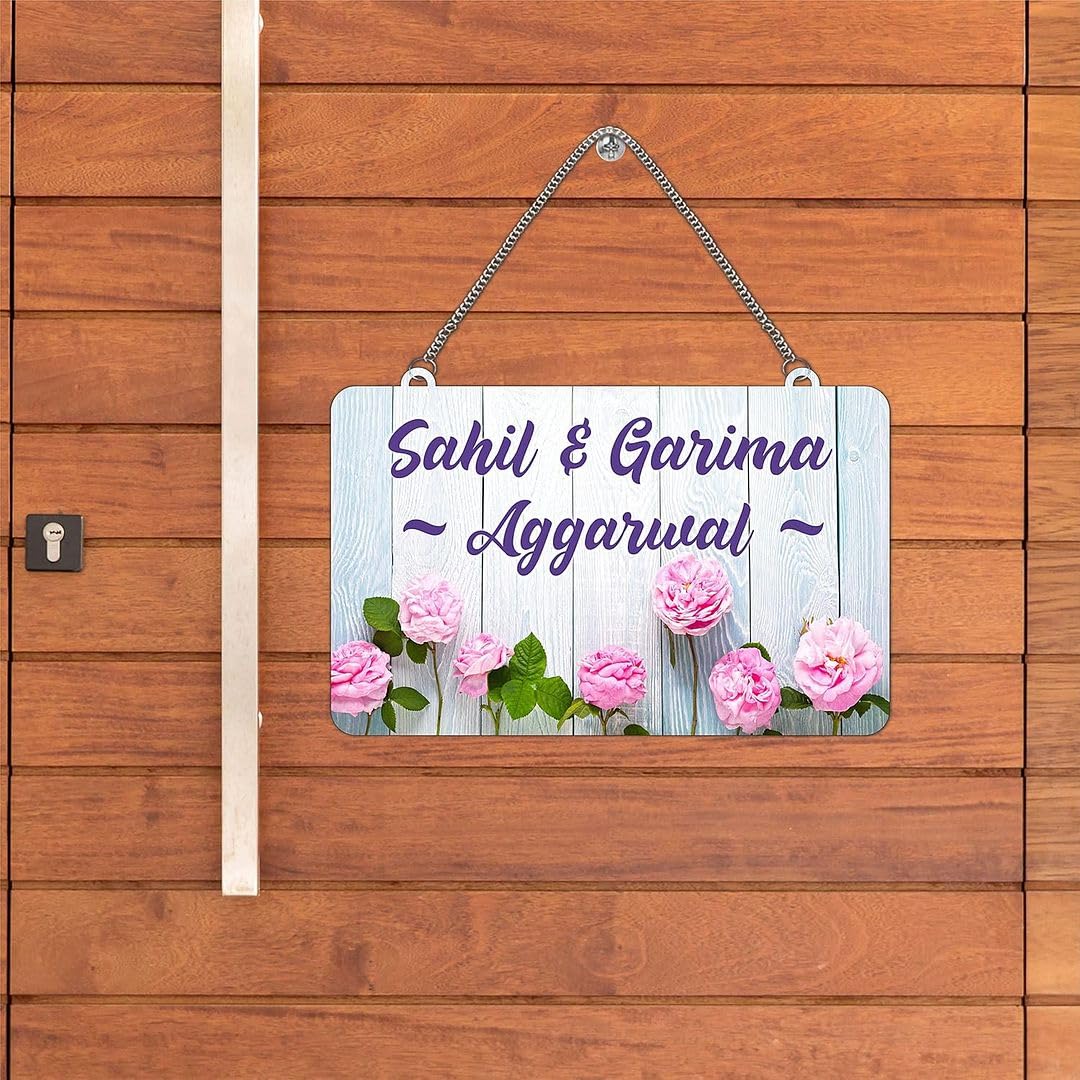 CVANU Customized Wooden Name Plate for Home Entrance Multicolour Size(10.5x18inch)_C1 — Amazon image 21