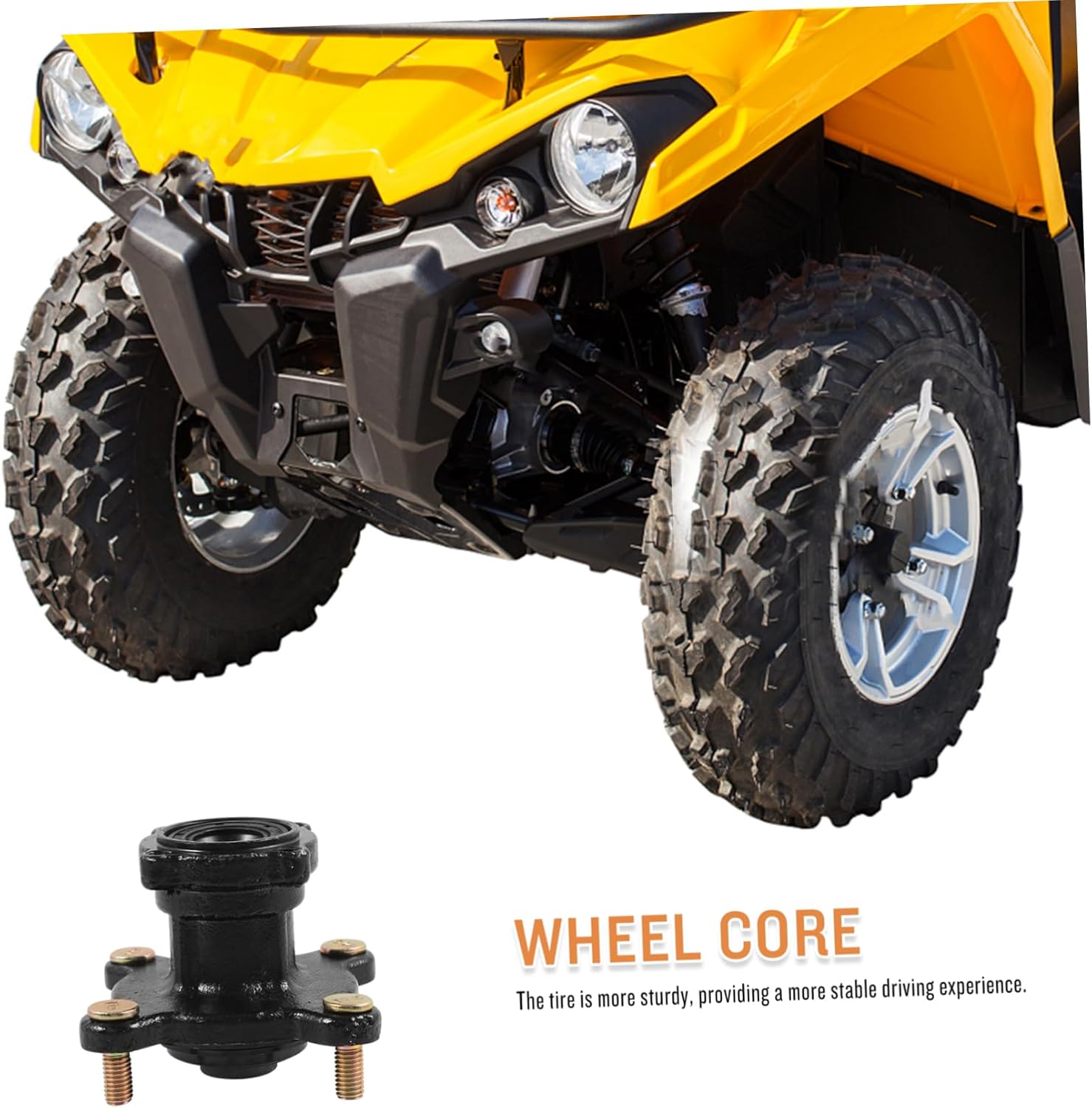 GARVALON 2pcs Axle Hub Wheel Rim for Atv Spacing Easy Installation for Beach and Off-road Use Compatible Buggies and Quad