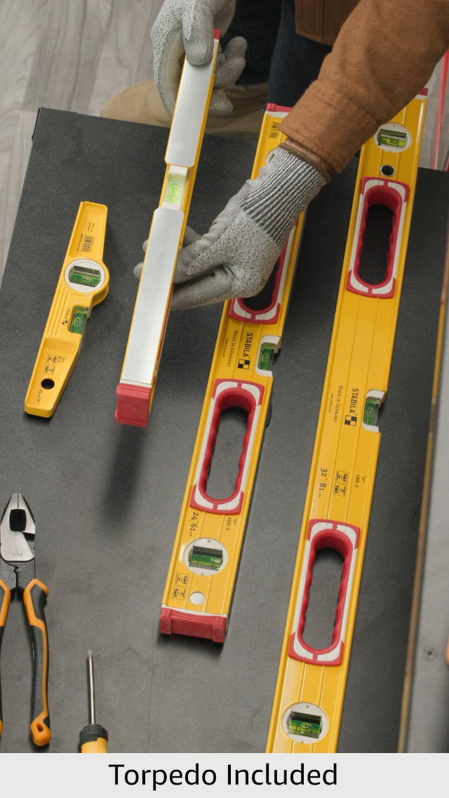STABILA Type 196 6-piece Level Tool Set - Includes: 16, 24, 32, 48