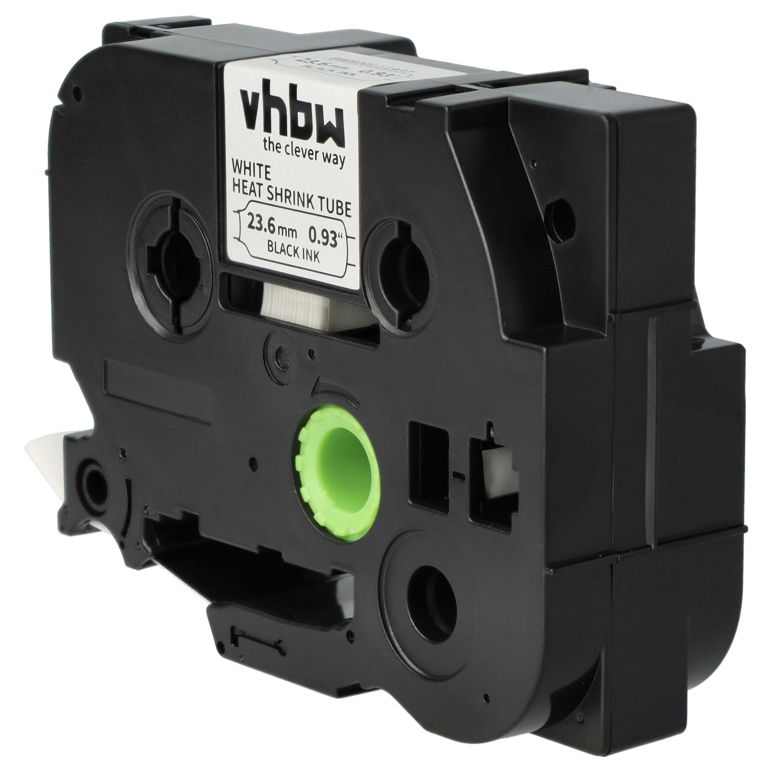 vhbw 5x taśmy kompatybilne z Brother P-Touch PT-9800PCN drukarka etykiet 1,5 m x 23,6 mm Czarny na białym, kaseta z tuleją termokurczliwą