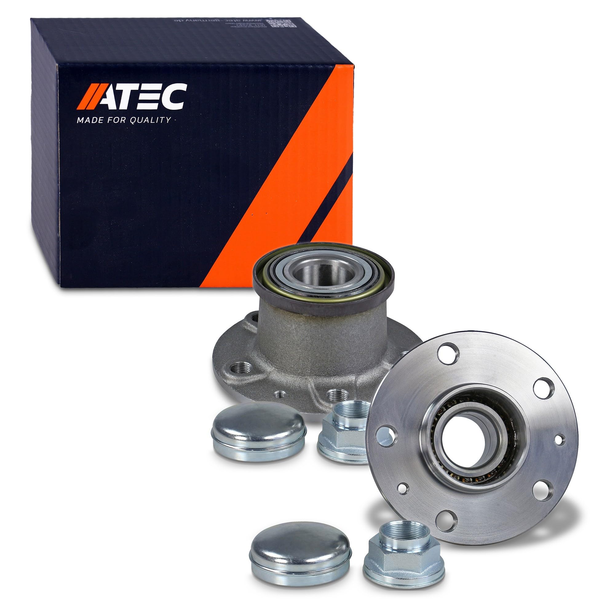 ATEC Germany 2x Buje de rueda trasera con sensor ABS Cojinete de rueda