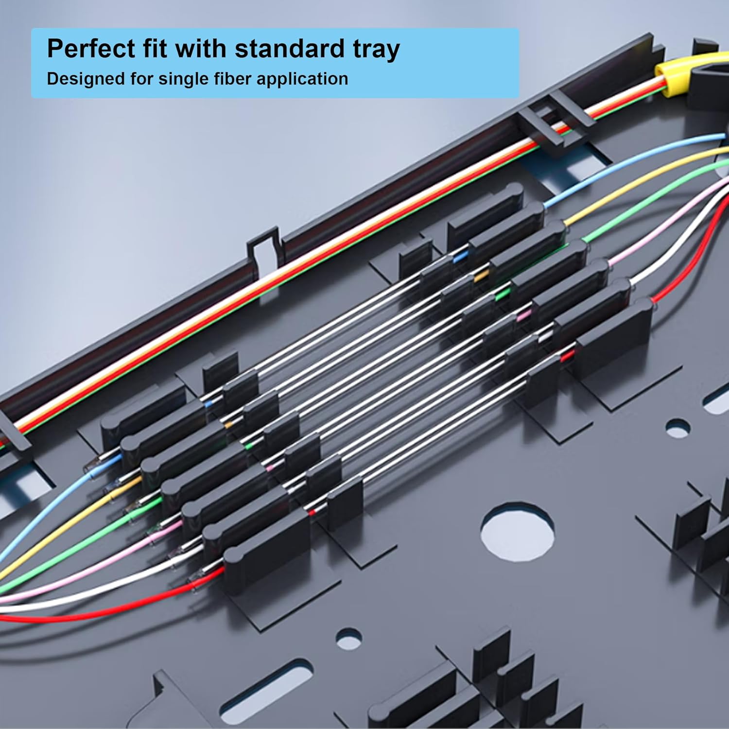Premium Fiber Optic Fusion Splicing Sleeves Protector Adapter Heat Shrink Tube Clear 1000pcs Per Box 2.5mm Dia After Recovery,60mm (L)