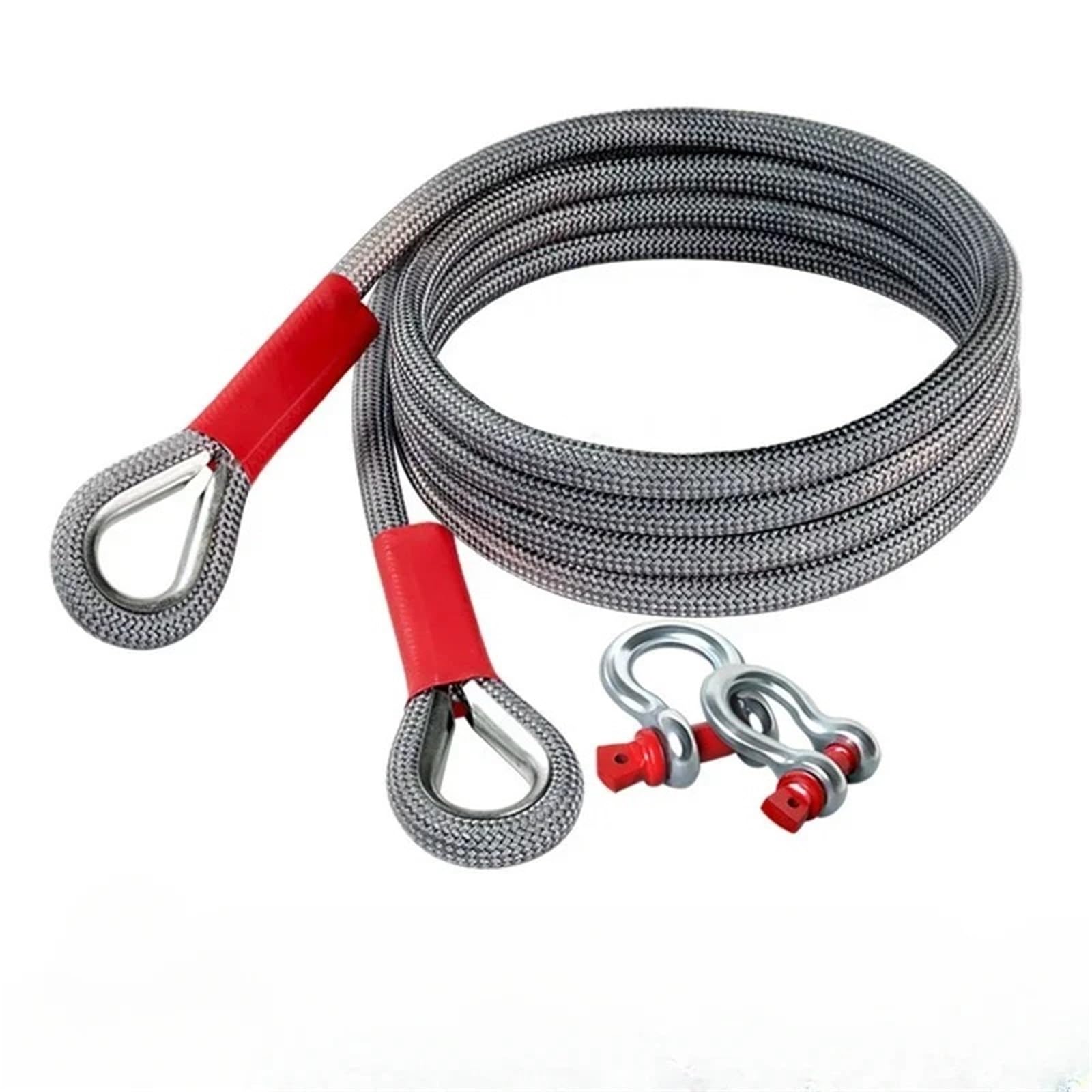Cuerda de Remolque para vehículos Todoterreno con Capacidad para remolcar de 20 a 35 toneladas, de diversas Series, con grilletes de Rescate mejorados, de 3 m a 5 t.