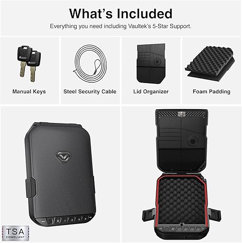 Miniatura 6 de VAULTEK LifePod 10 - Funda compacta con cerradura resistente a la intemperie con cerradura integrada, cable de seguridad de acero y funda para