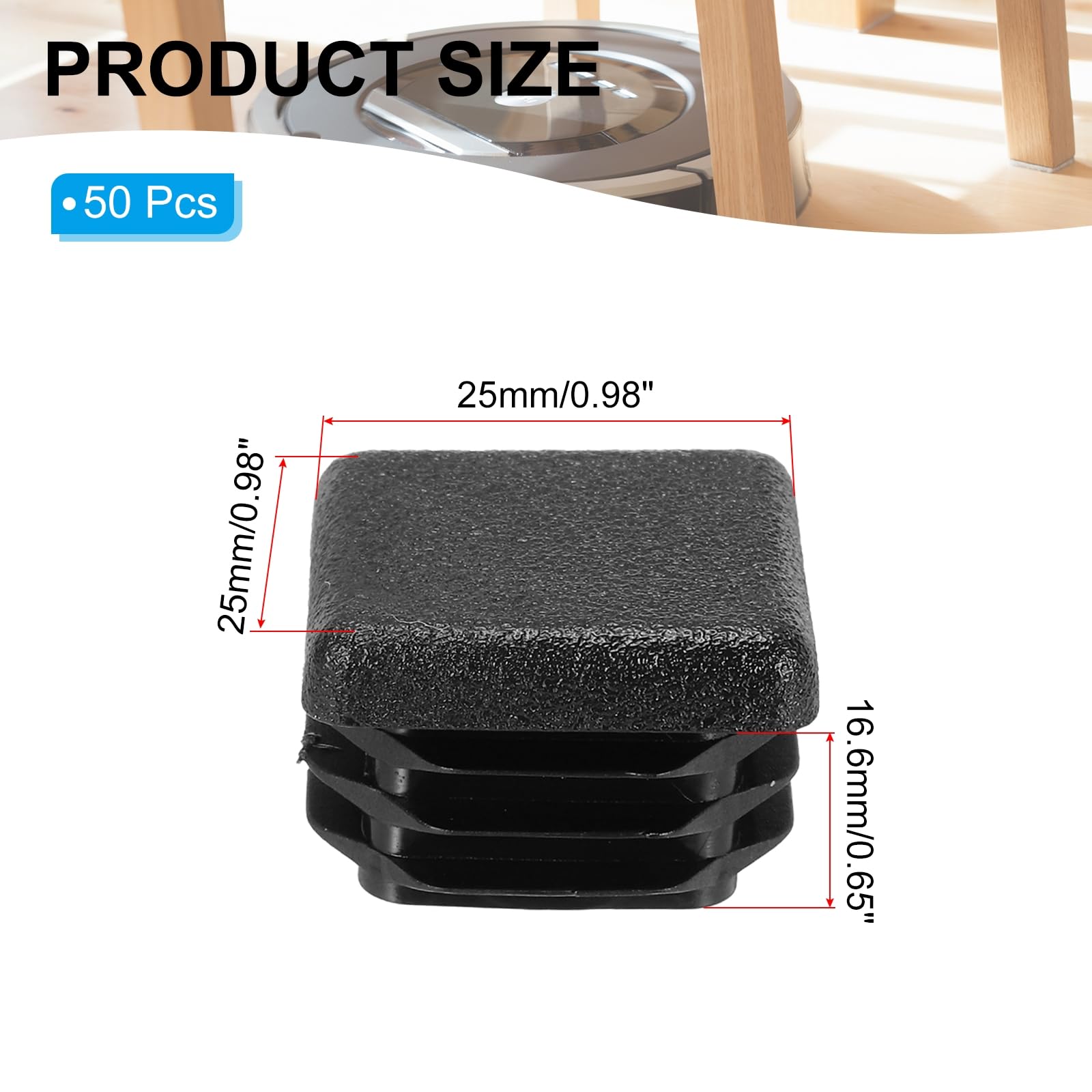 PATIKIL Square Plastic Hole Plugs 1 Inch - Image 2