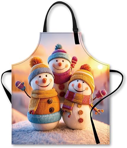 Nuxovilar Delantales para mujer con bolsillos, 26.77 x 30.7 pulgadas, ideal para cocinar, hornear, reuniones de Navidad