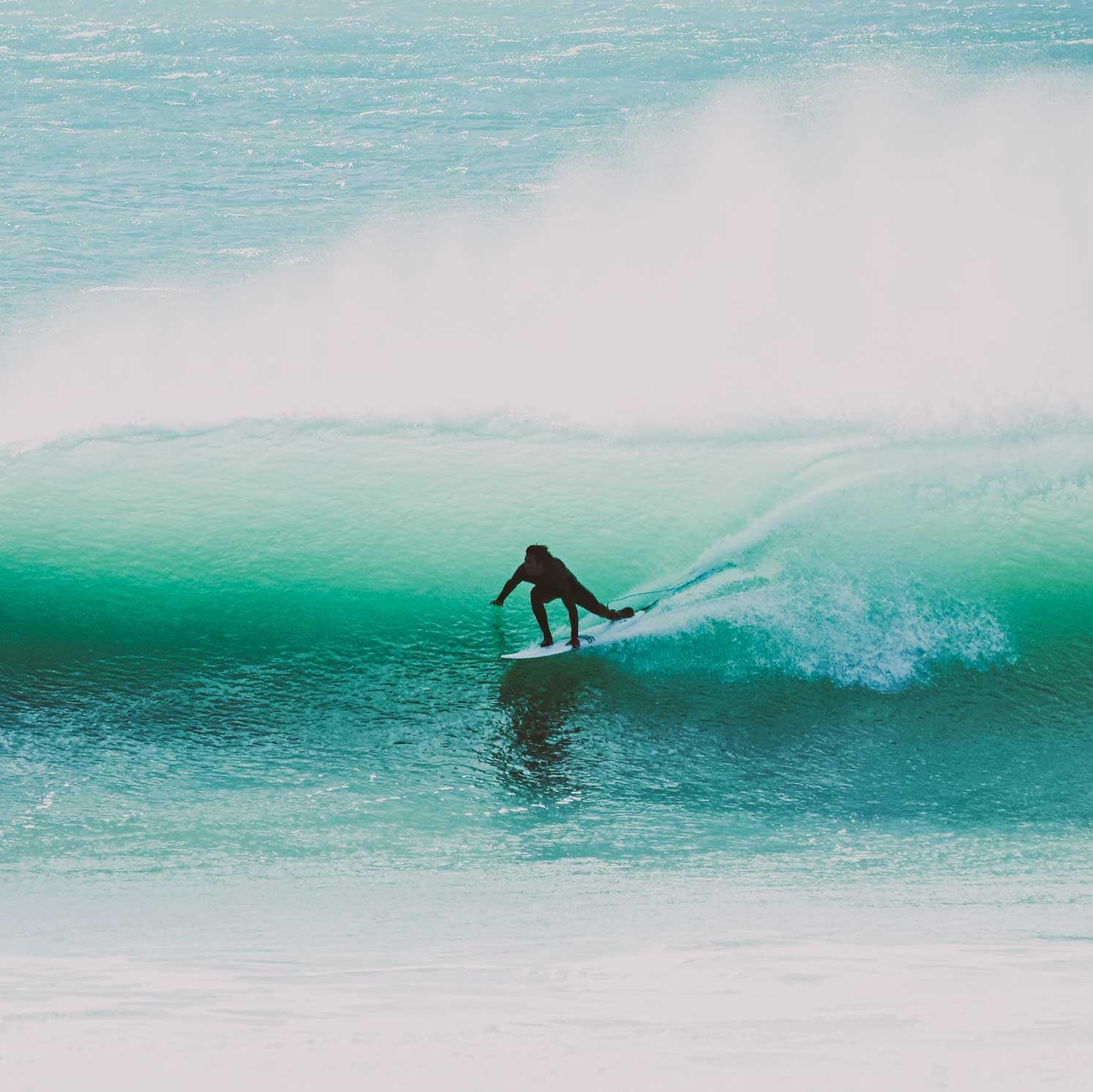 Atlantic Boards | Surf Softboard | Shark | 5'10 x 20 x 2,5 Zoll: 32L | Epoxidharz + Glasfaser | FCS-System: 5 Kilometer