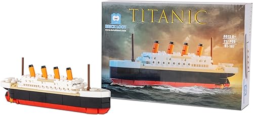 Miniatura 9 de Brick Loot Titanic - Juego de bloques de construcción micro – Kit de modelo de barco de bricolaje de 217 piezas, mini ladrillos para adultos