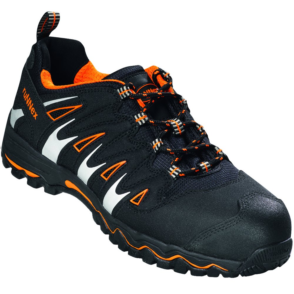ruNNexMen's Safety Shoes schwarz-orange-silber