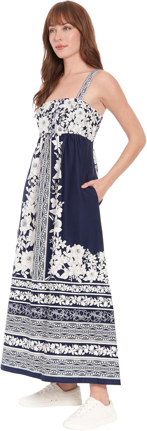 London Times Women's Smocked Back Square Neck Tiered Maxi Dress - Image 2