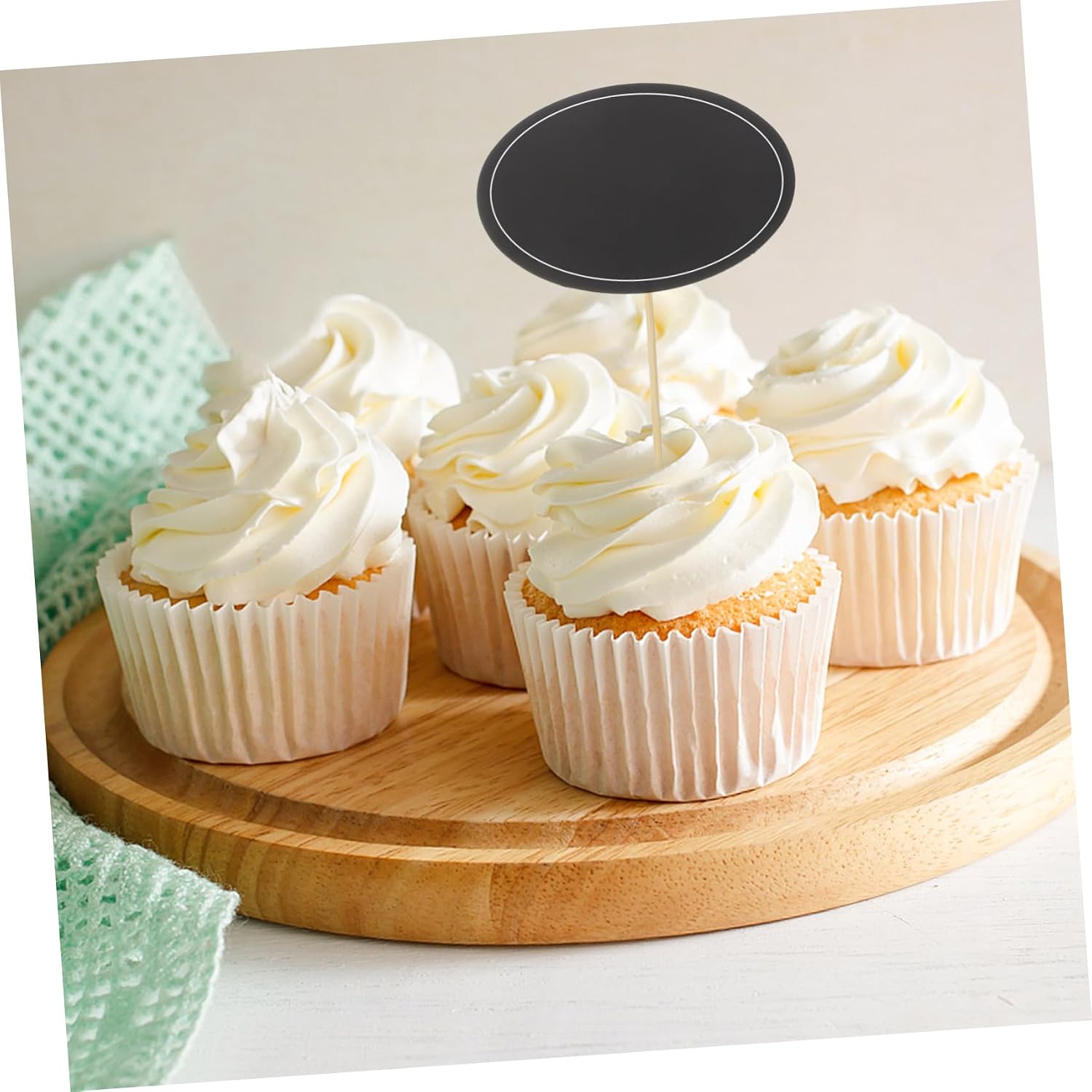 24pcs Black Chalkboard Label Picks for Cheese and Buffet Food