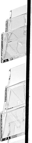 Miniatura 7 de Marketing Holders Tarjetero de pared con accesorios para colgar, estante acrílico negro y transparente con capacidad para tarjetas de regalo o citas