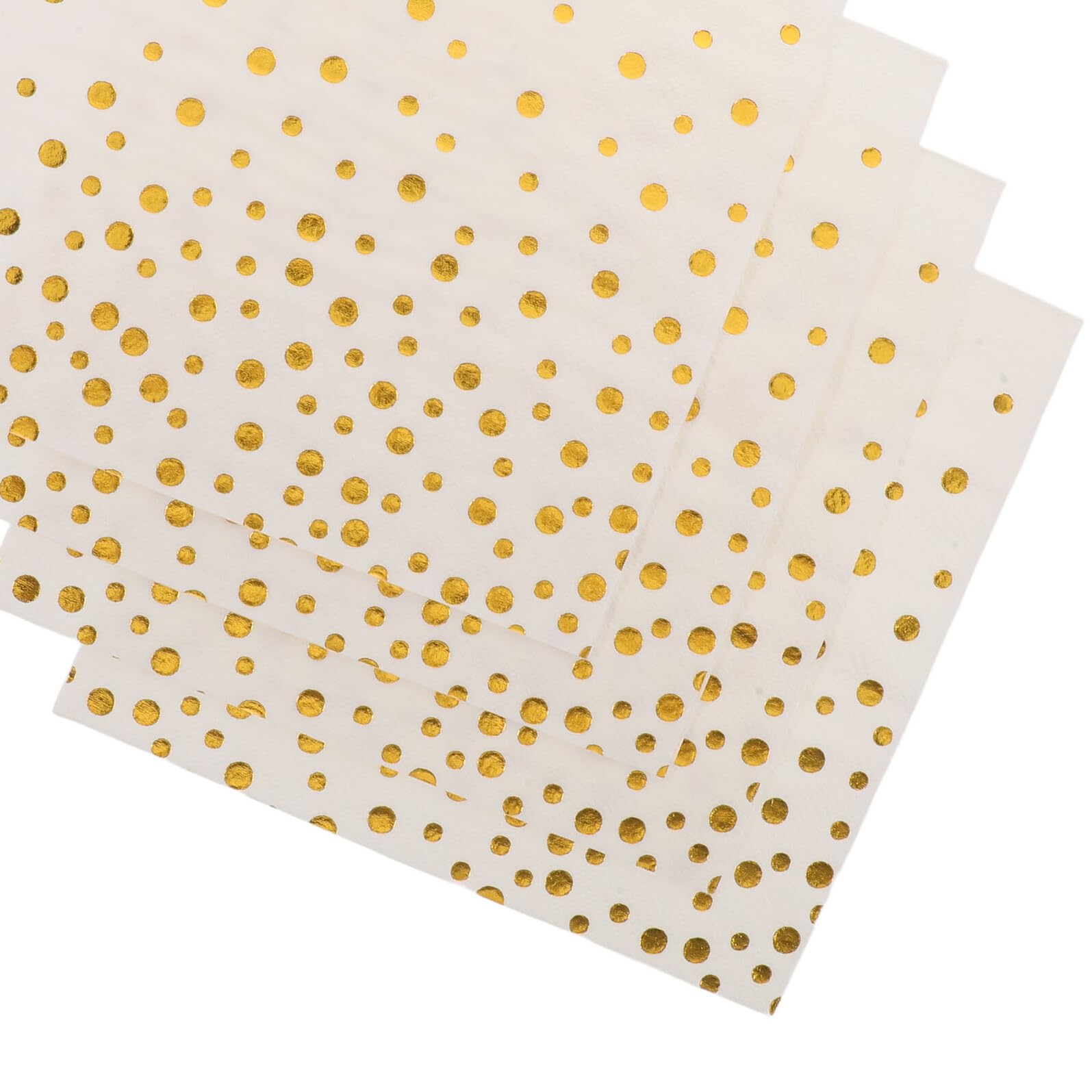 Servilletas Desechables de Papel Lunares Dorados Paquete de 100 Unidades para Bodas Fiestas y Cócteles Servilletas Decorativas Absorbentes para Celebraciones y