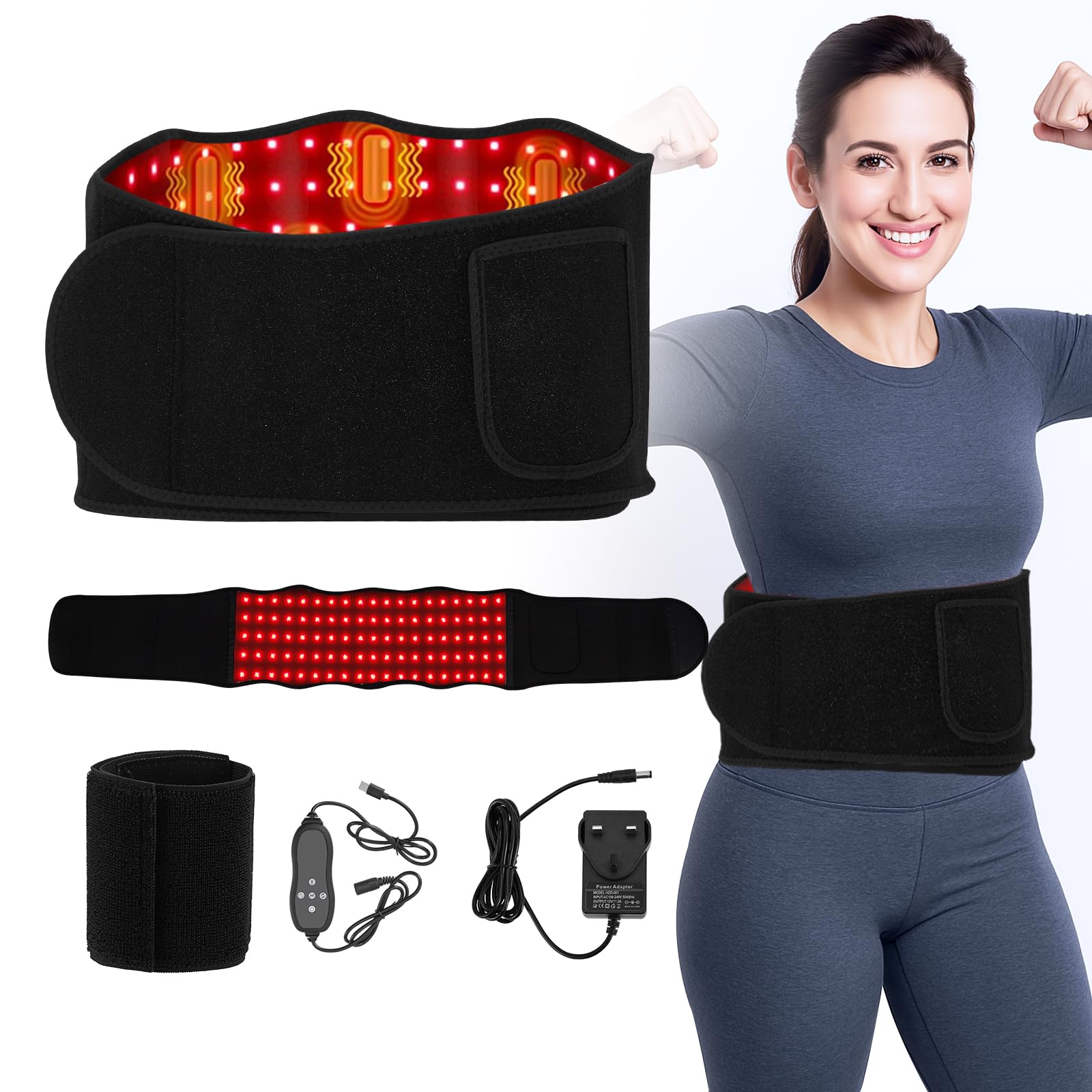 7181dICjvML HuuppHip Red Light Massaging Belt