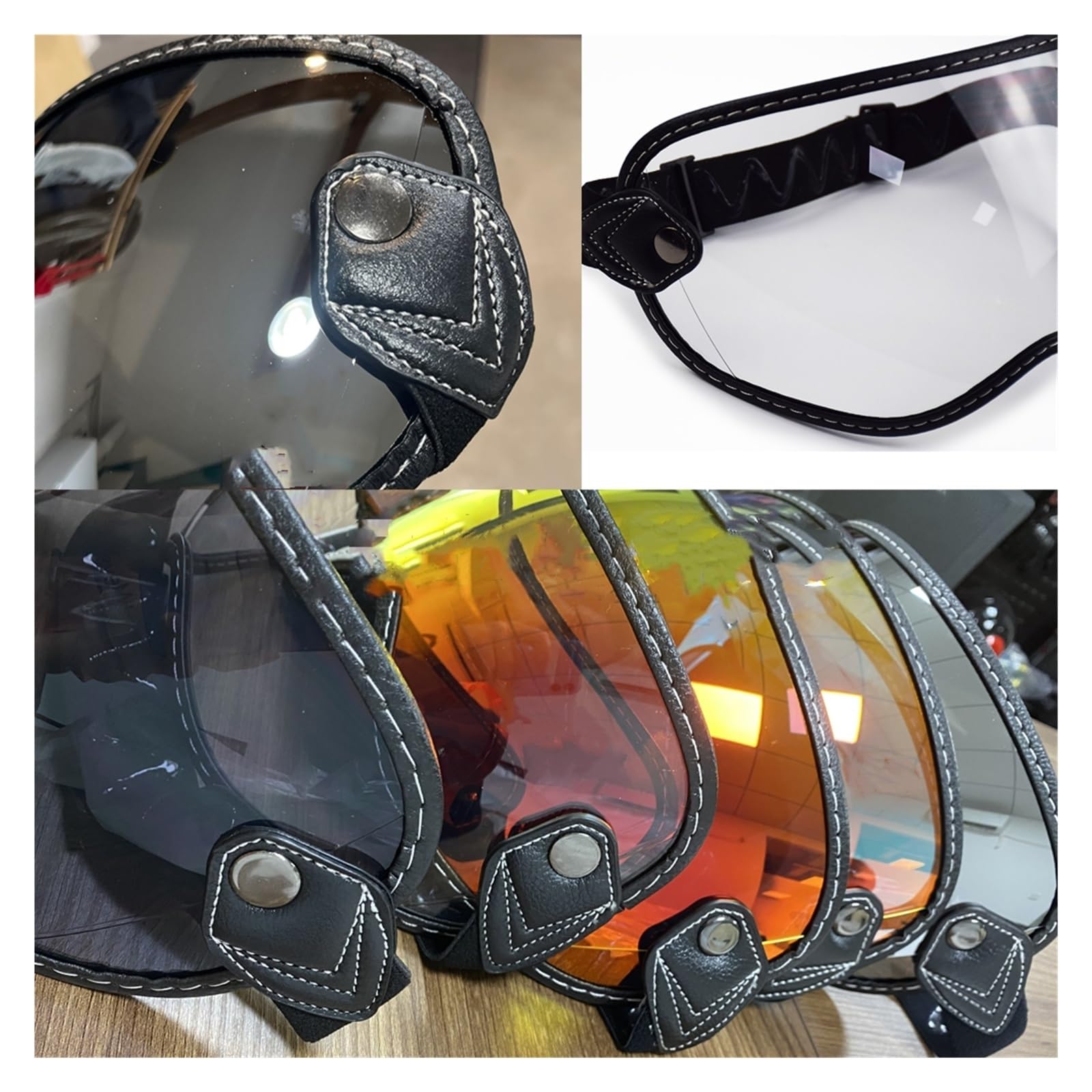 Amazon.co.jp: ヘルメットバイザー, オートバイのゴーグルフル
