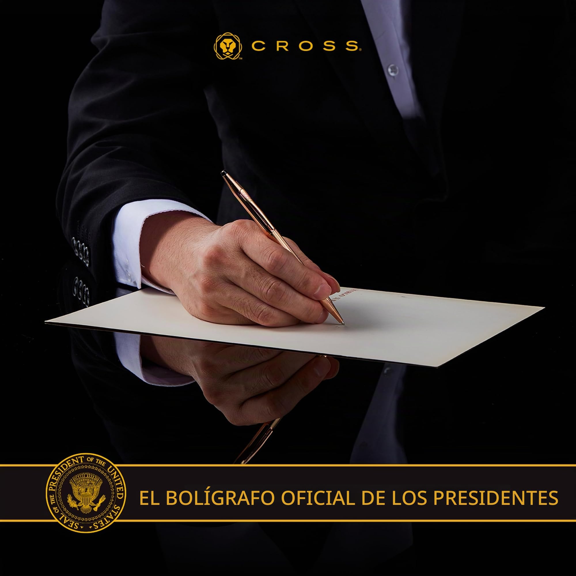 Cross Classic Century - Bolígrafo recargable de metal de acción giratoria de edición limitada con citas chapadas en oro de 23 quilates, bolígrafo mediano, incluye caja de regalo premium y cartucho