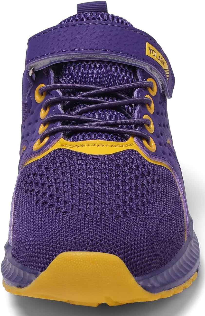 YOLARK Kids Sneakers for Boys Girls Running Tennis Shoes Non-Slip Hiking Walking Shoes Lightweight Breathable Sport Athletic
