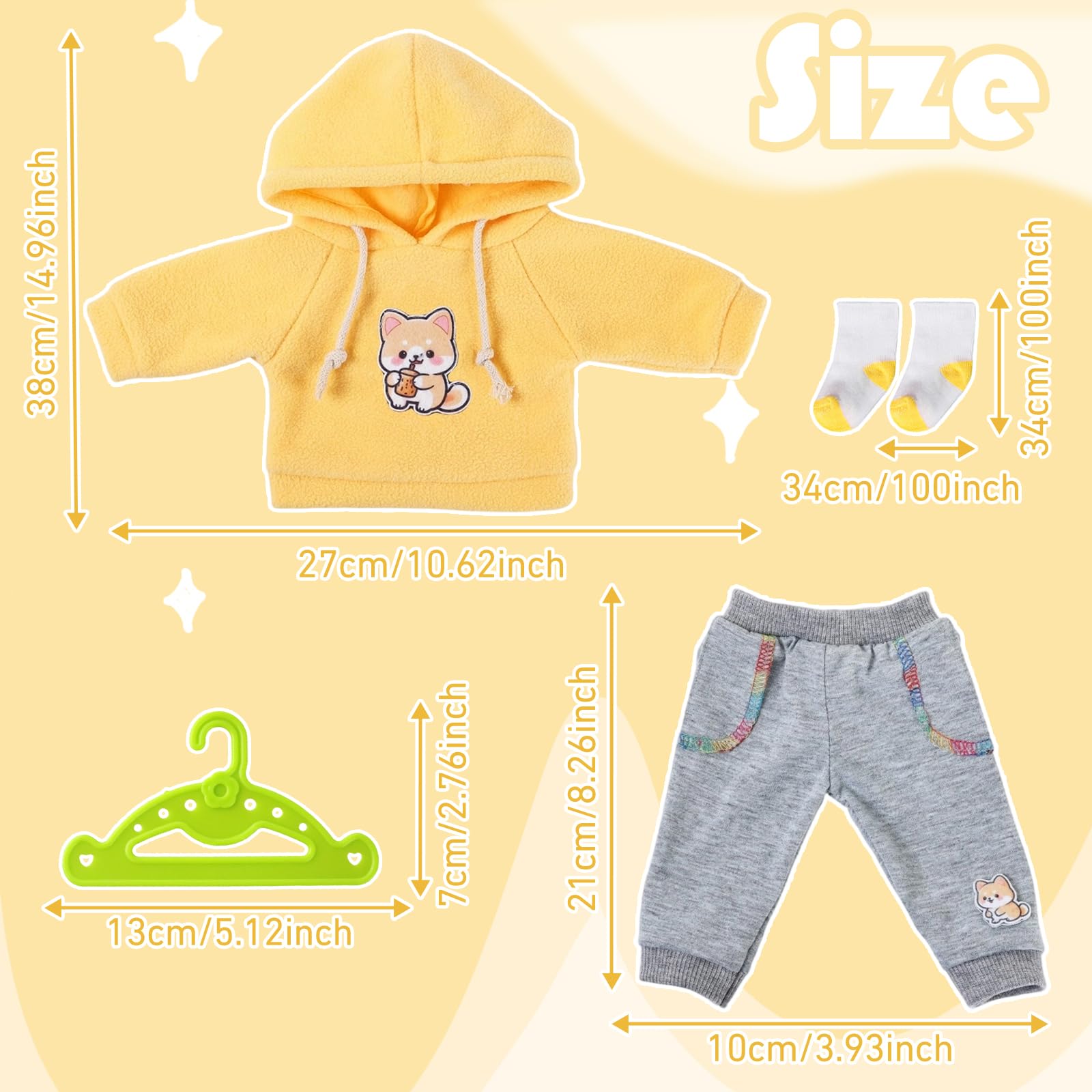 Baby Dolls Clothes Outfit for Newborn Baby 35-43 cm Doll 14 Inch 16 Inch 17 Inch Baby Doll - Image 2