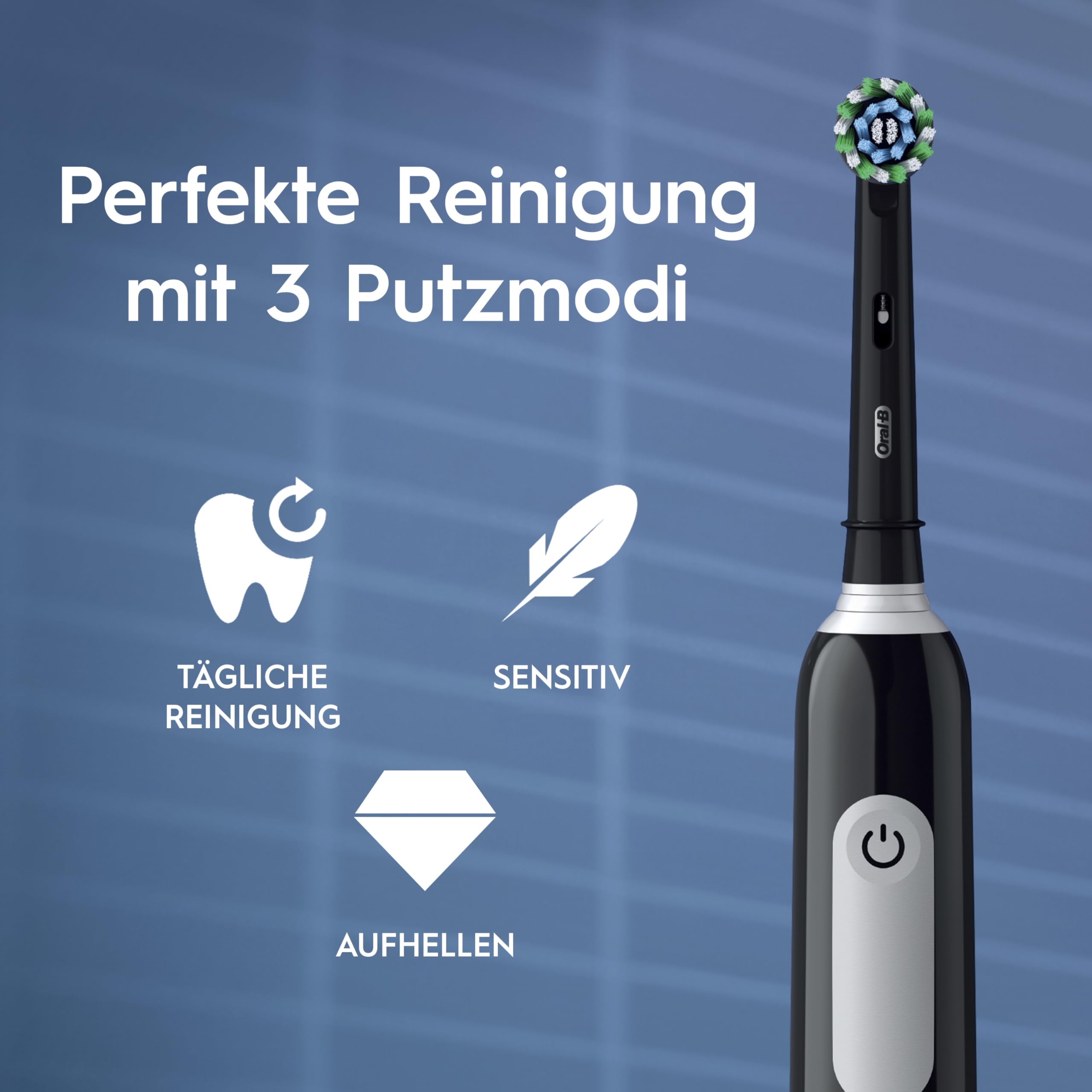Oral-B Pro Series 1 Elektrische Zahnbürste, Blau | Inkl. 1 Aufsteckbürste, Reise-Etui, Electric Toothbrush mit 3 Putzmodi für Zahnpflege